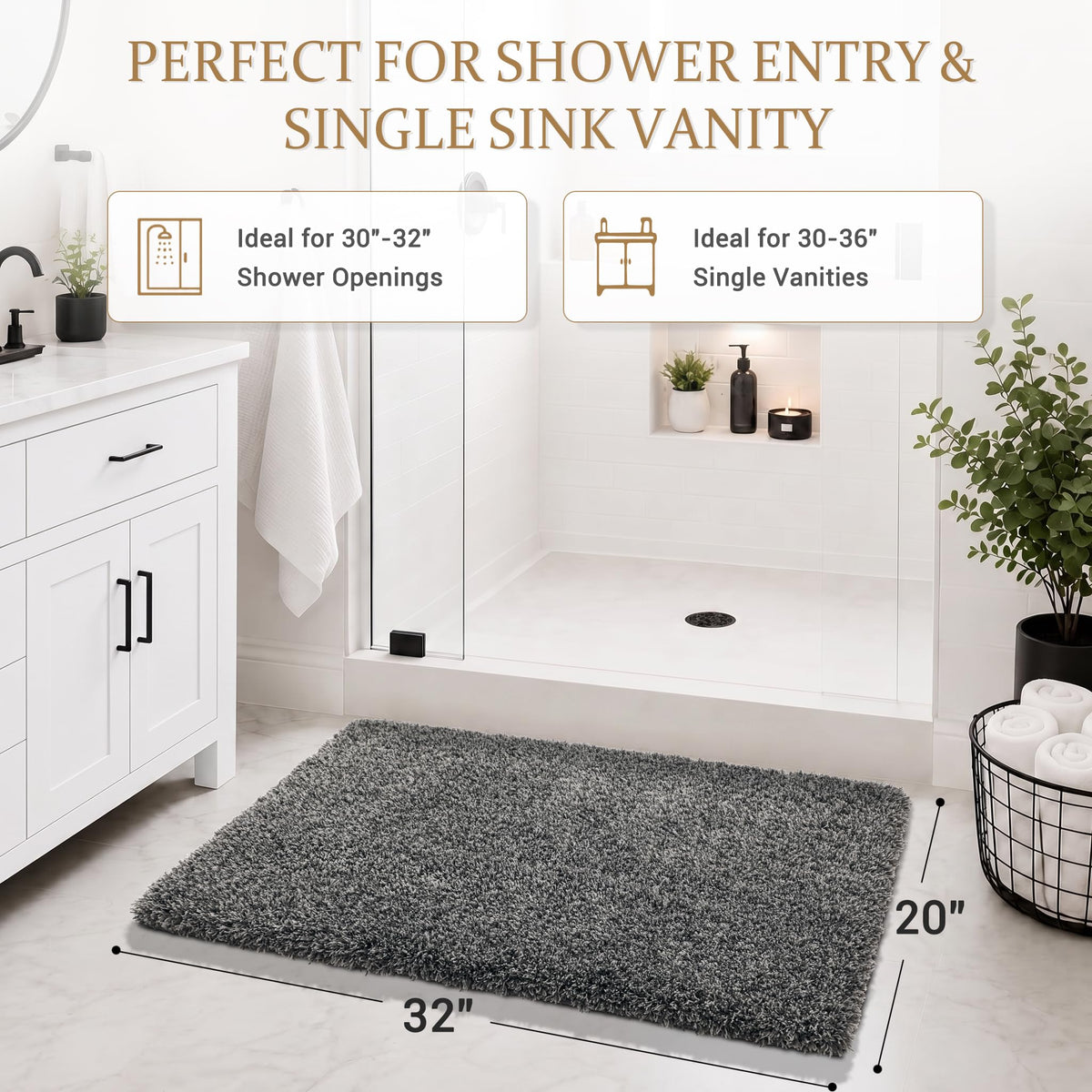 Bath Rugs for Bathroom 32X20
