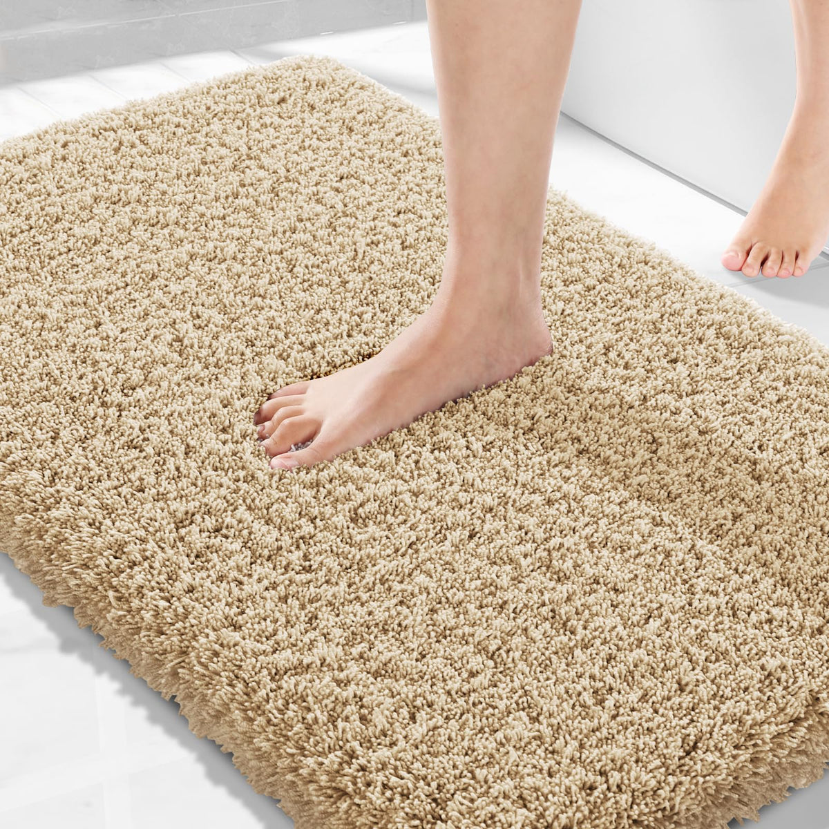 Plush Thick and Soft Cut Pile Bathroom Mats