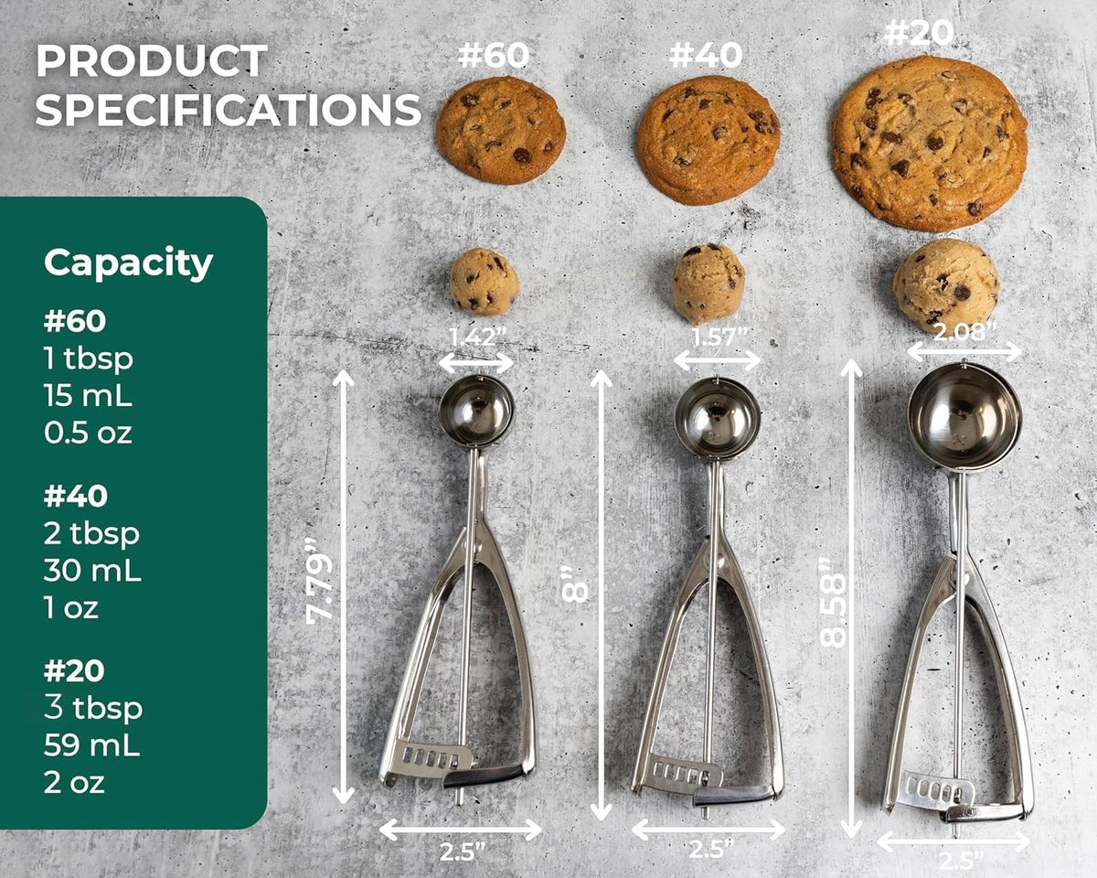 Saffron & Sage Cookie Scoop Set (3 Count)