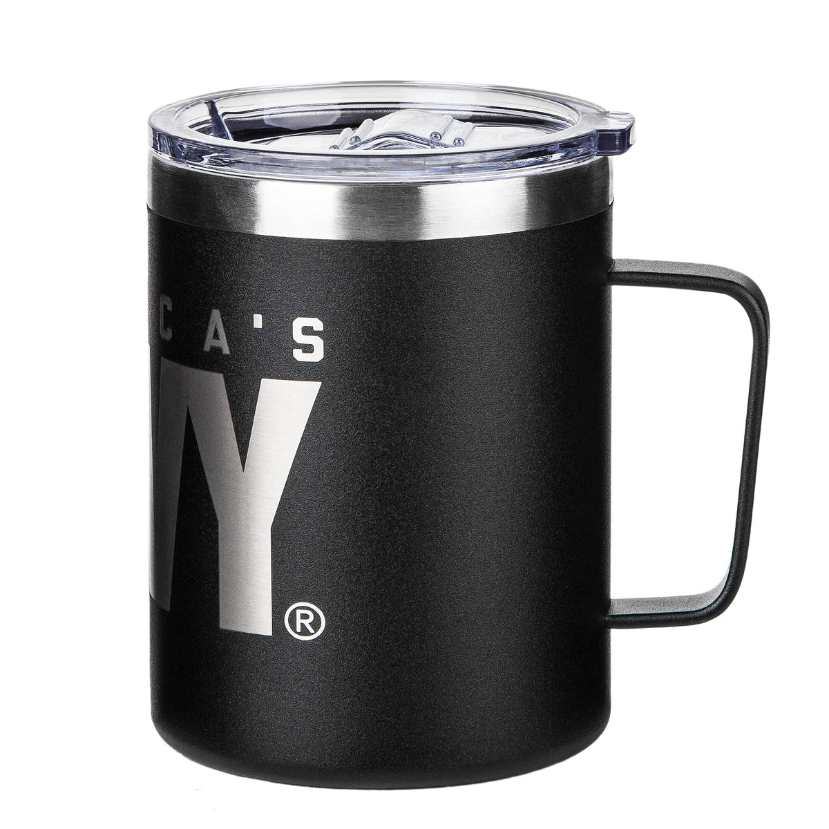 12oz Black Double Wall Vacuum Insulated Stainless Steel Coffee Tumbler Travel Mug