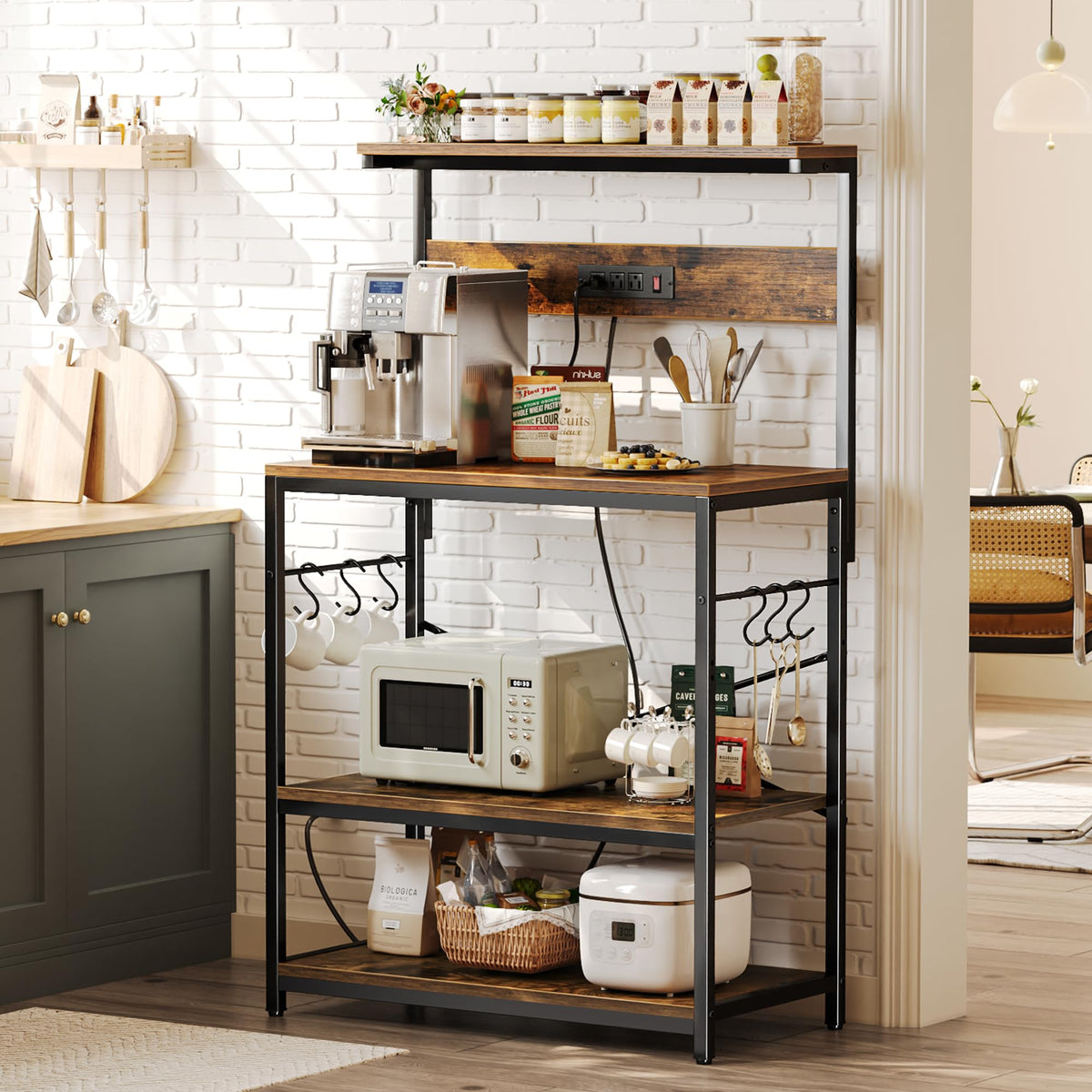 Bakers Rack with Power Outlets