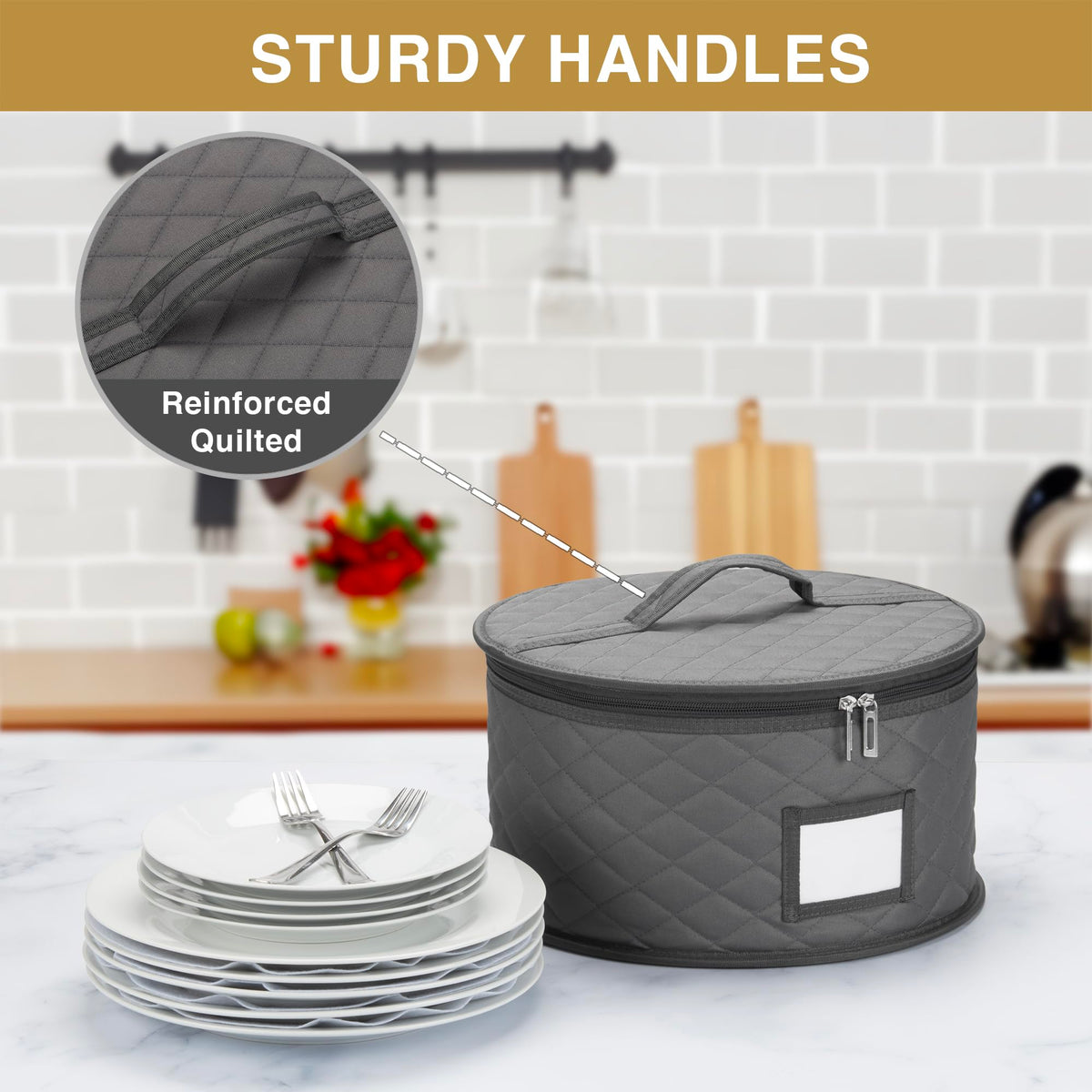 2 Pack 10" Salad Plate Quilted Cases (2 Count)