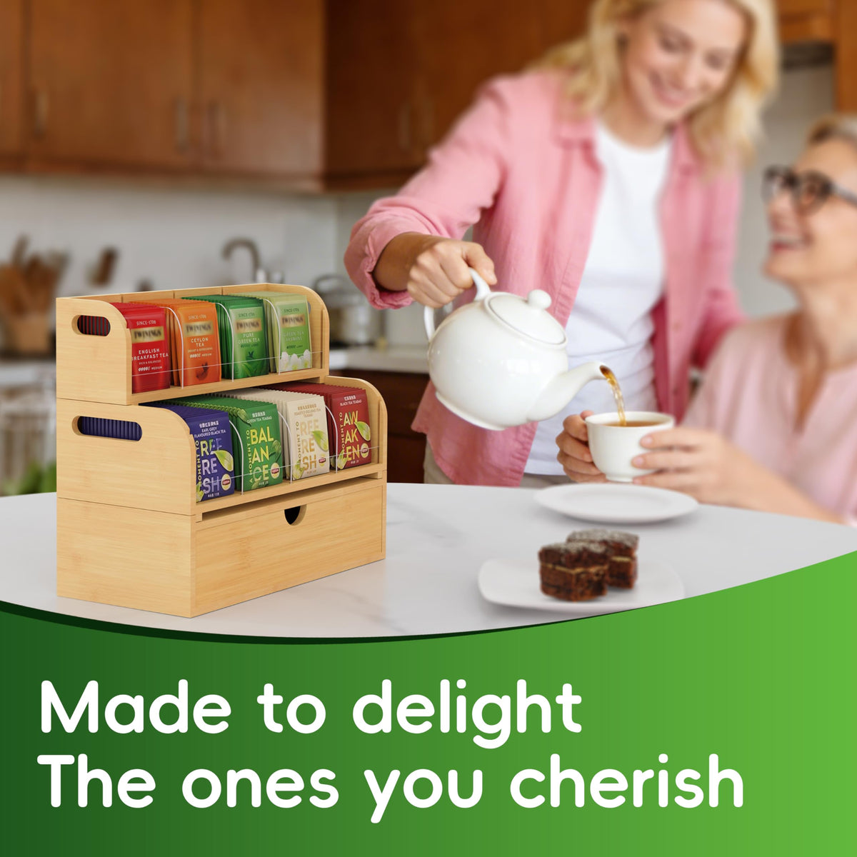 Bamboo Tea Organizer