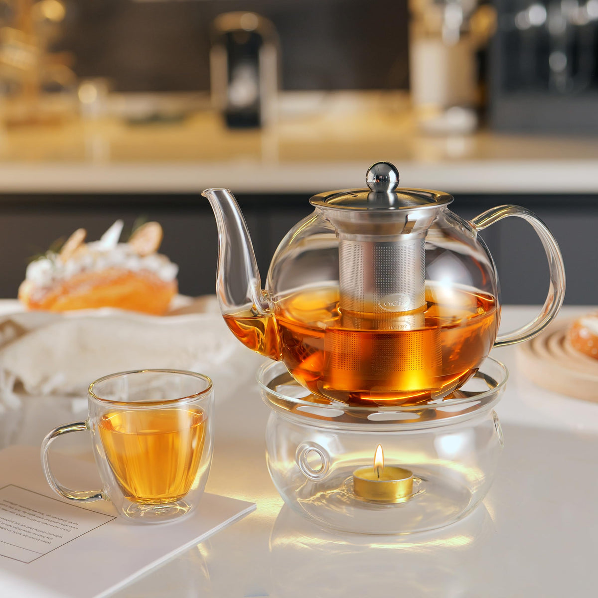 600ml Glass Teapot with Removable Infuser
