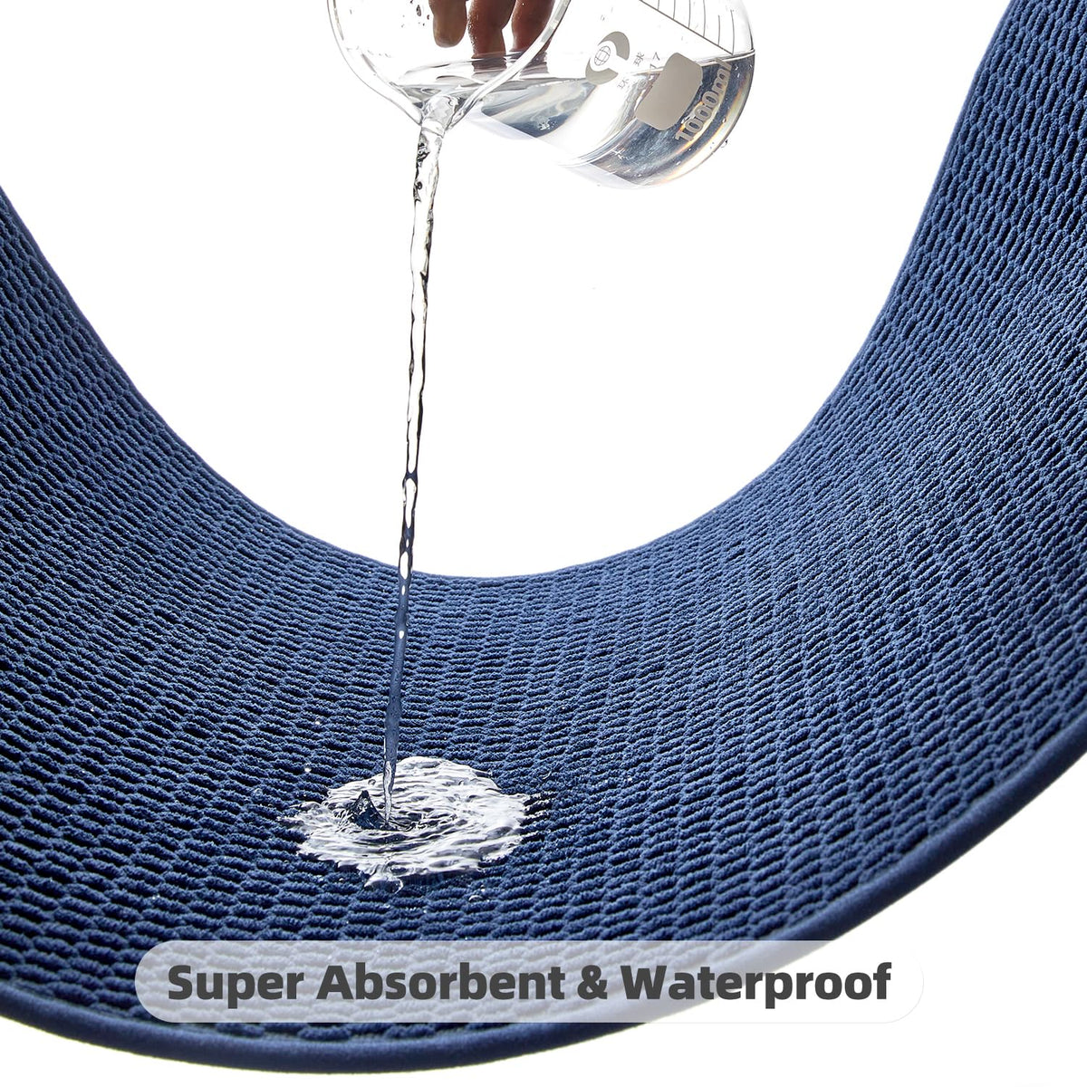 Large Bathroom Rugs Non Slip Washable Bath Rugs Super Absorbent Bathroom Rug Thin Quick Dry Low Pile Bath Mats (15 Sq Ft)