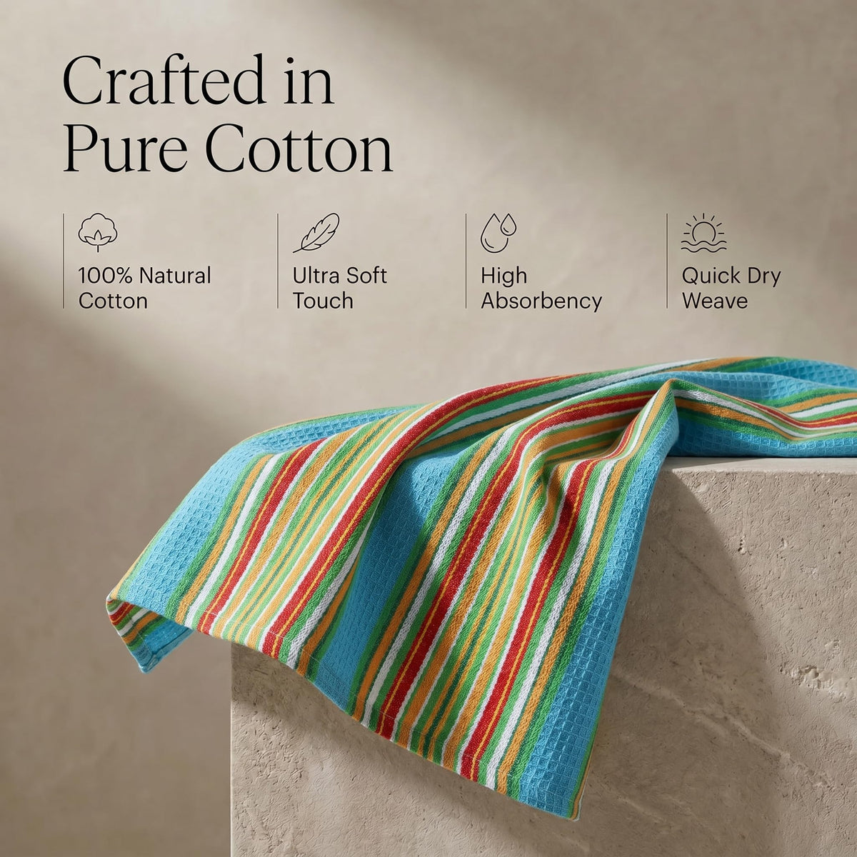 Kitchen Towels Cotton Dish Towels 20”x30” (6 Count)