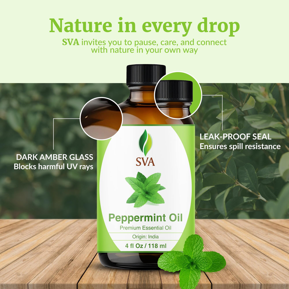 SVA Peppermint Essential Oil (4 Fl Oz)