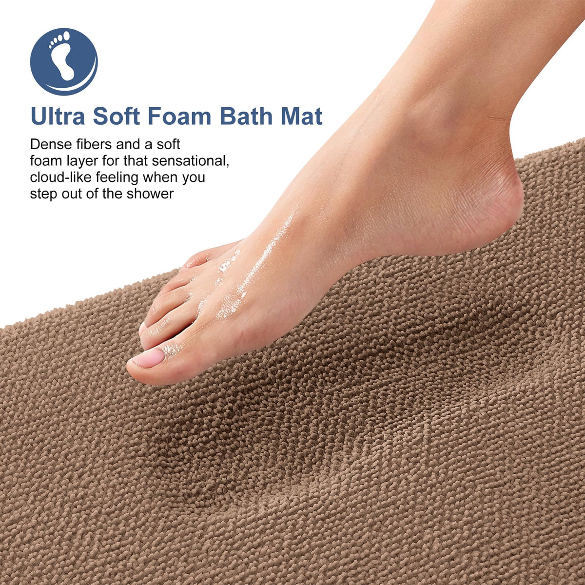 Thick Memory Foam Bathroom Rugs 30x20 (4.1667 Sq Ft)