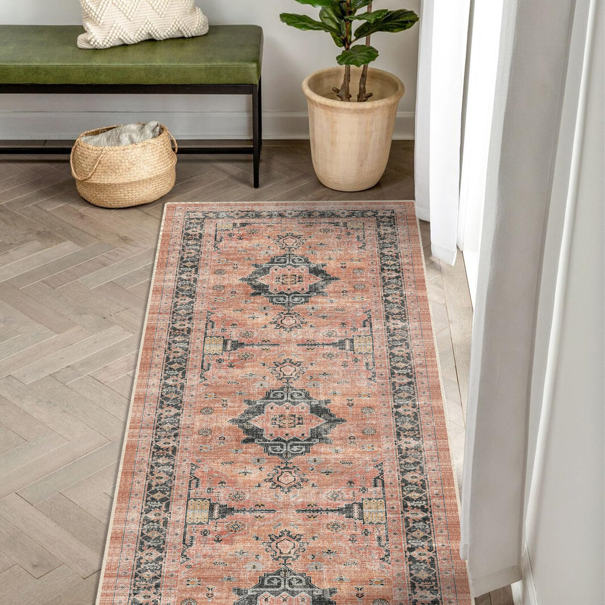 Washable 2x5 Hallway Runner Rug