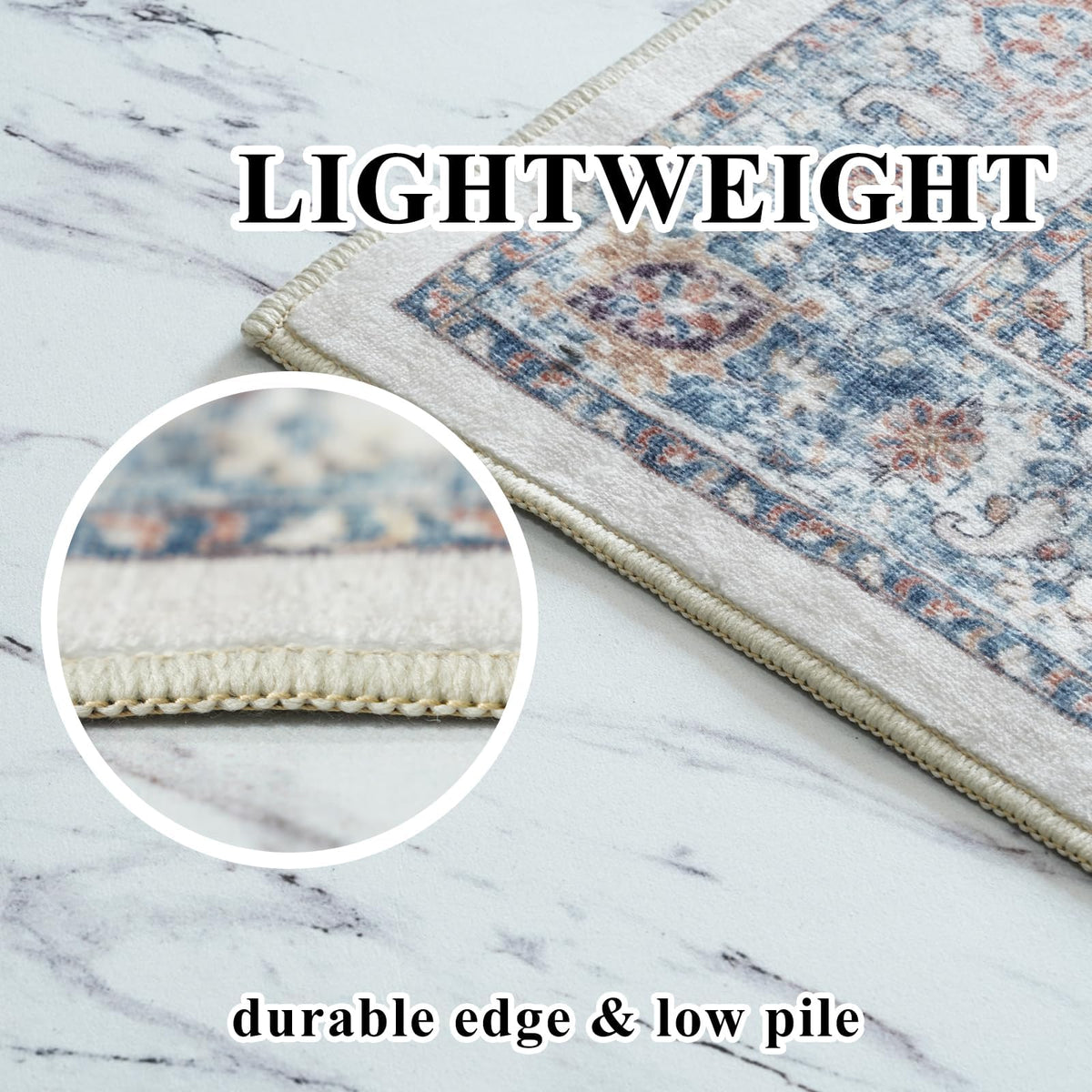 Washable 3x7 Hallway Runner Rug (21 Sq Ft)