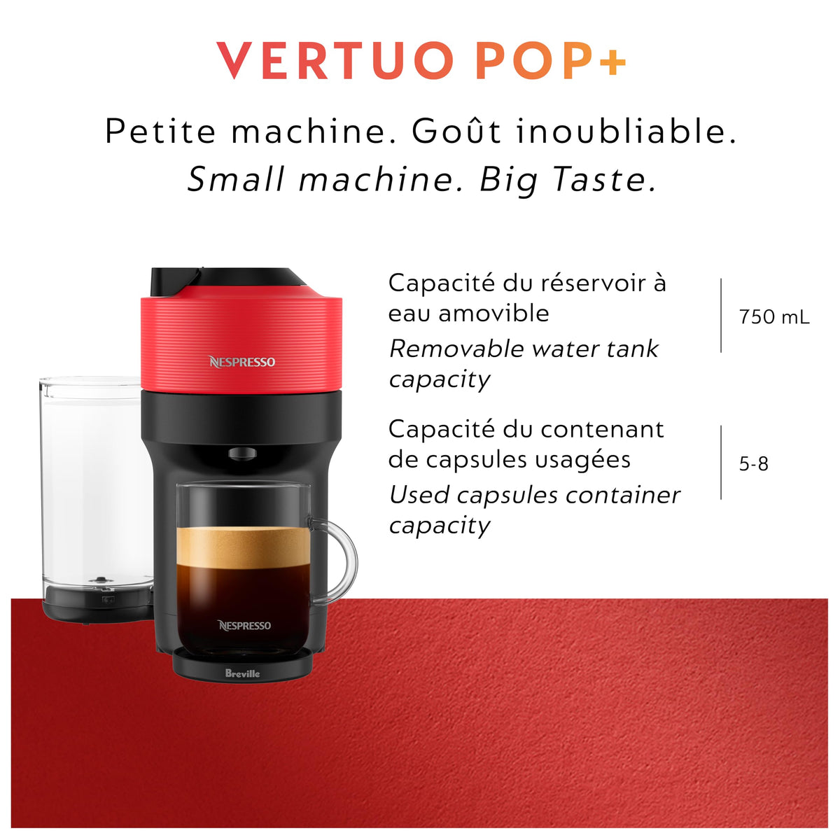 Vertuo Pop+ Coffee and Espresso Maker by Breville