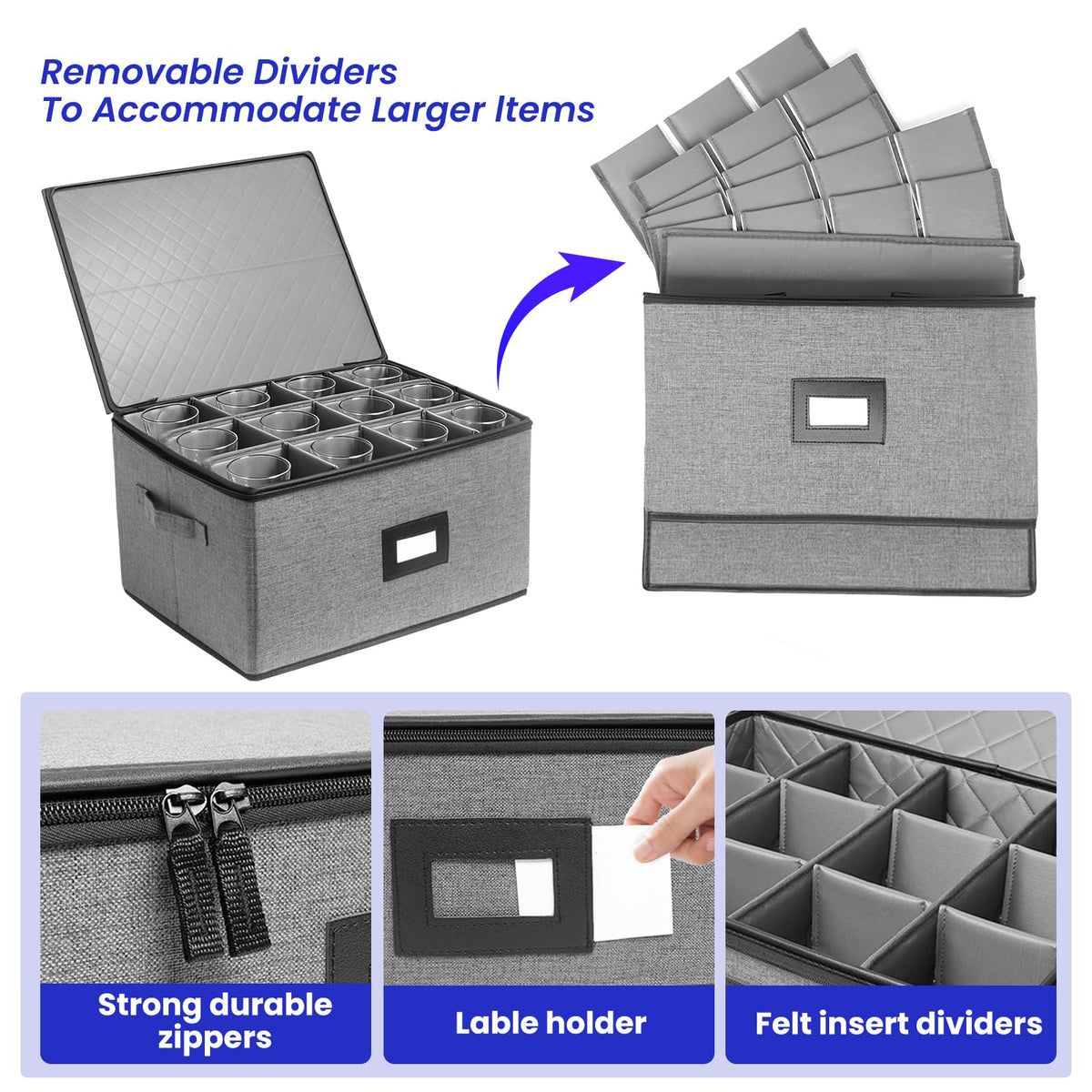 Wine Glass Storage Moving Box with Dividers 2 Pack (2 Count)