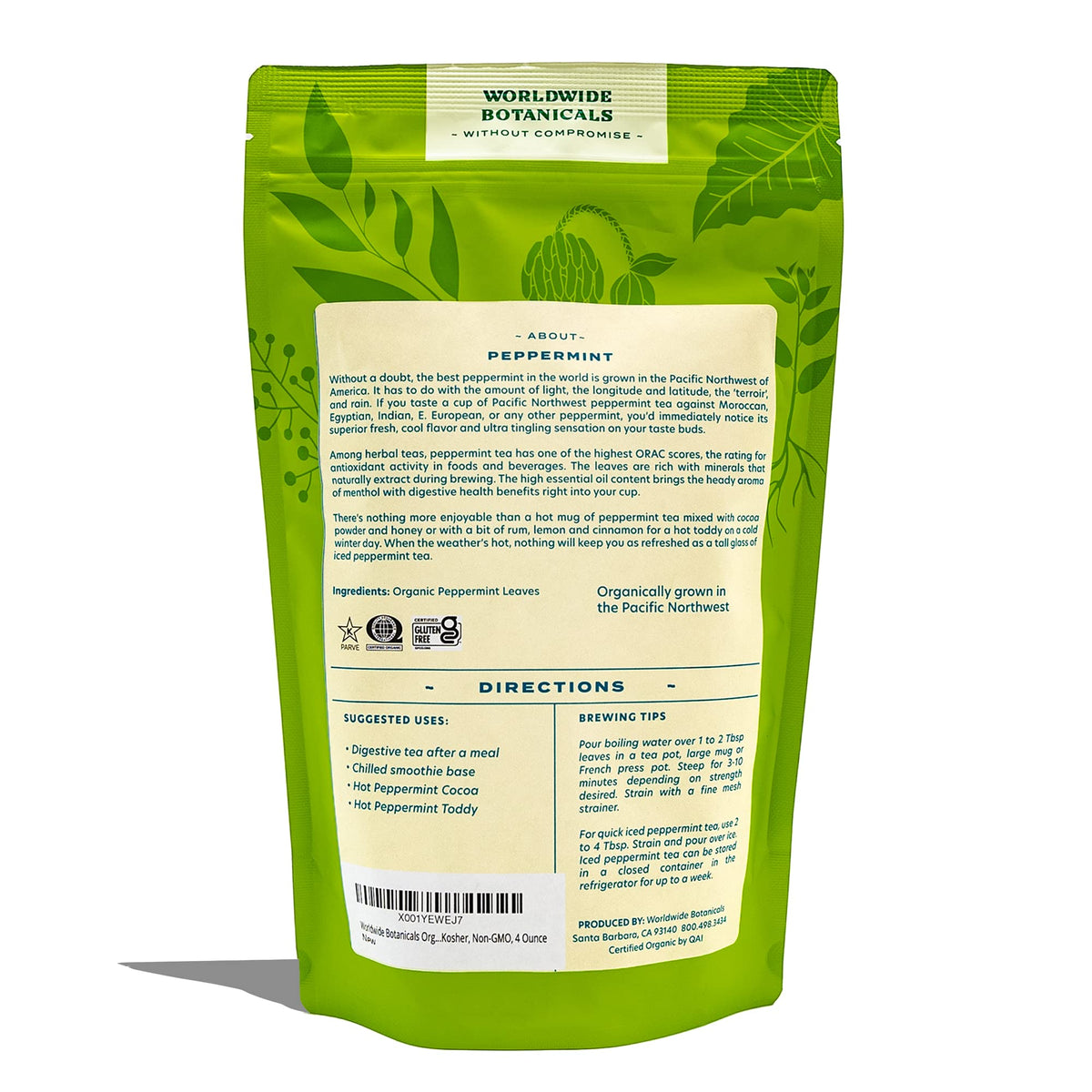 Organic Peppermint Loose Leaf Tea (4 Ounce)
