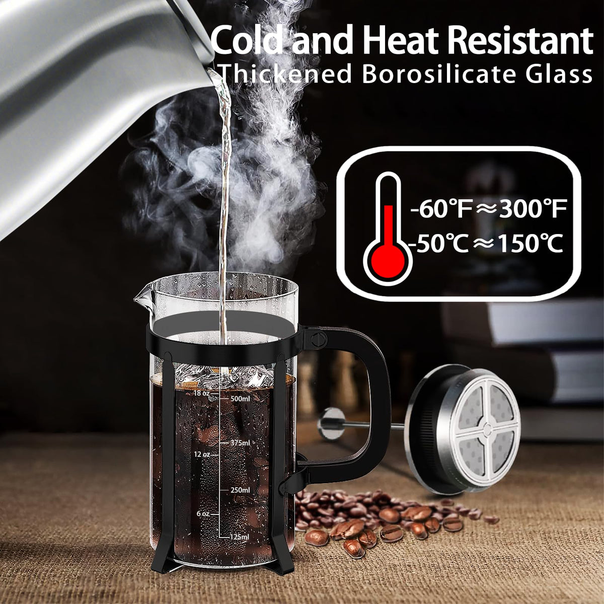 French Press Coffee Maker 304 Stainless Steel Coffee Press