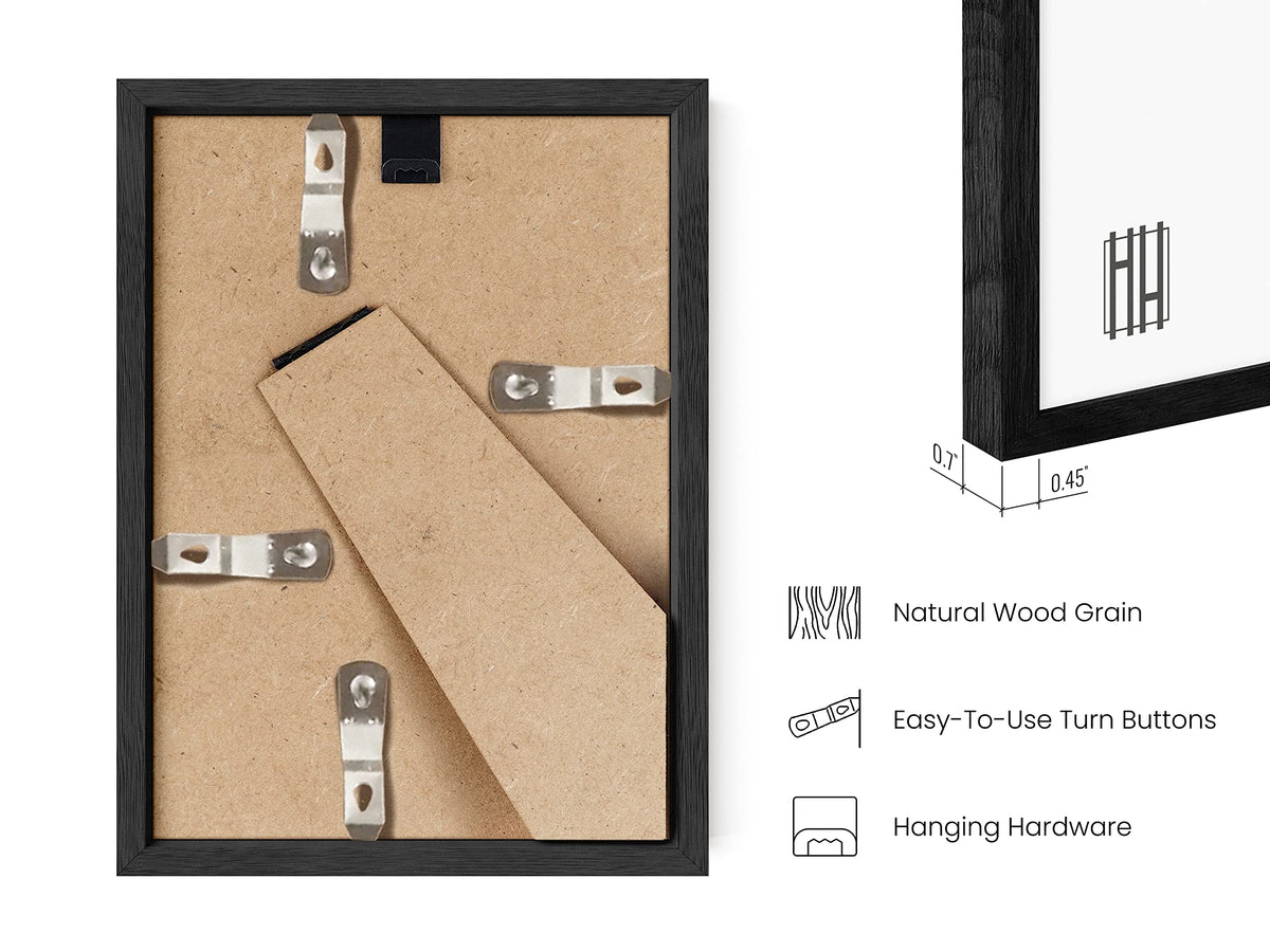 4x6 Black Oak Frame Set of 6 (6 Count)