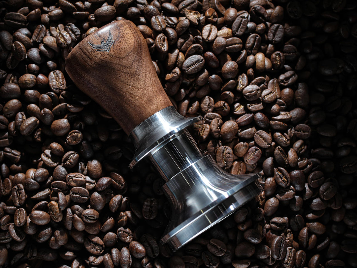58.5mm Tamper with Walnut Handle Self