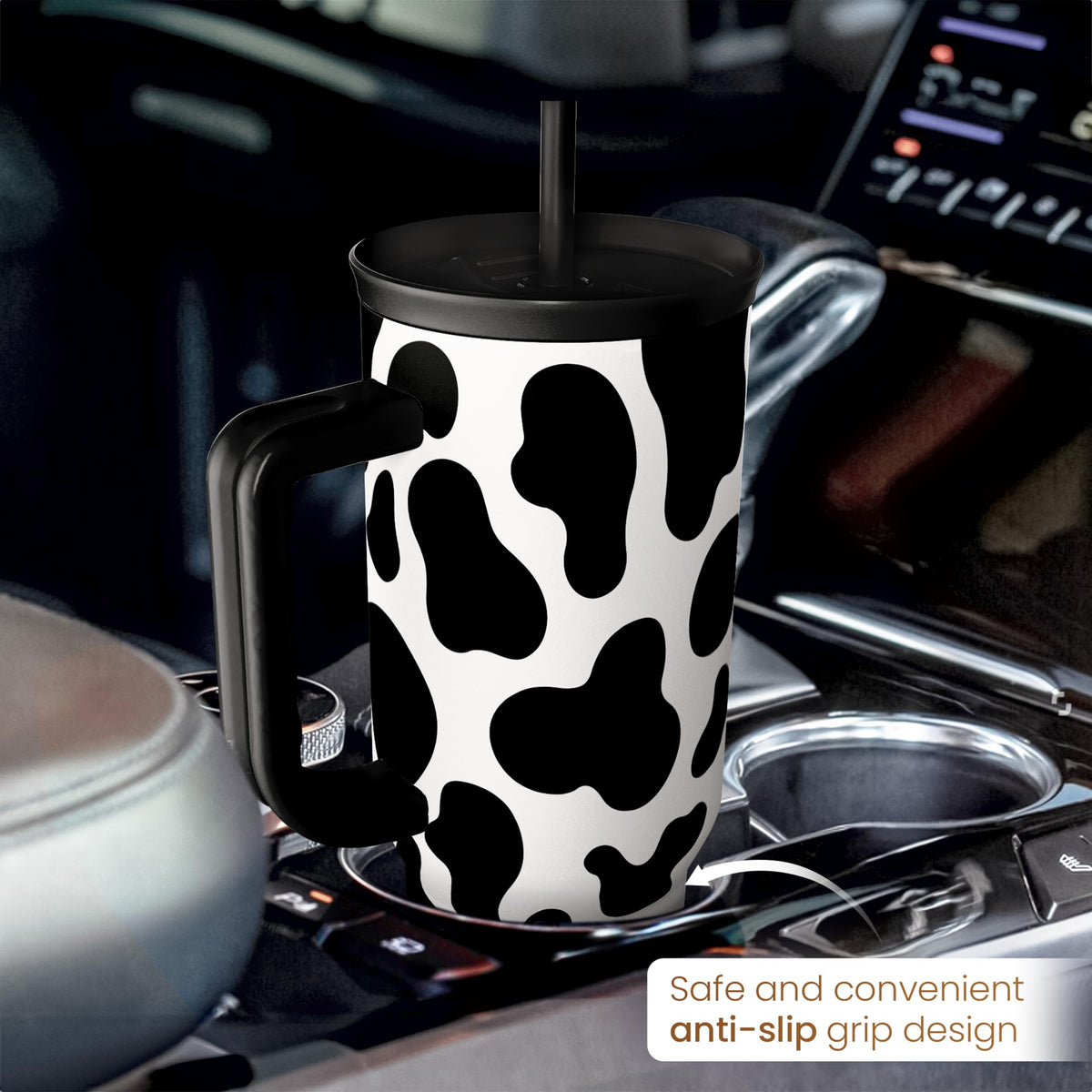 Cow Tumbler with Handle 40oz
