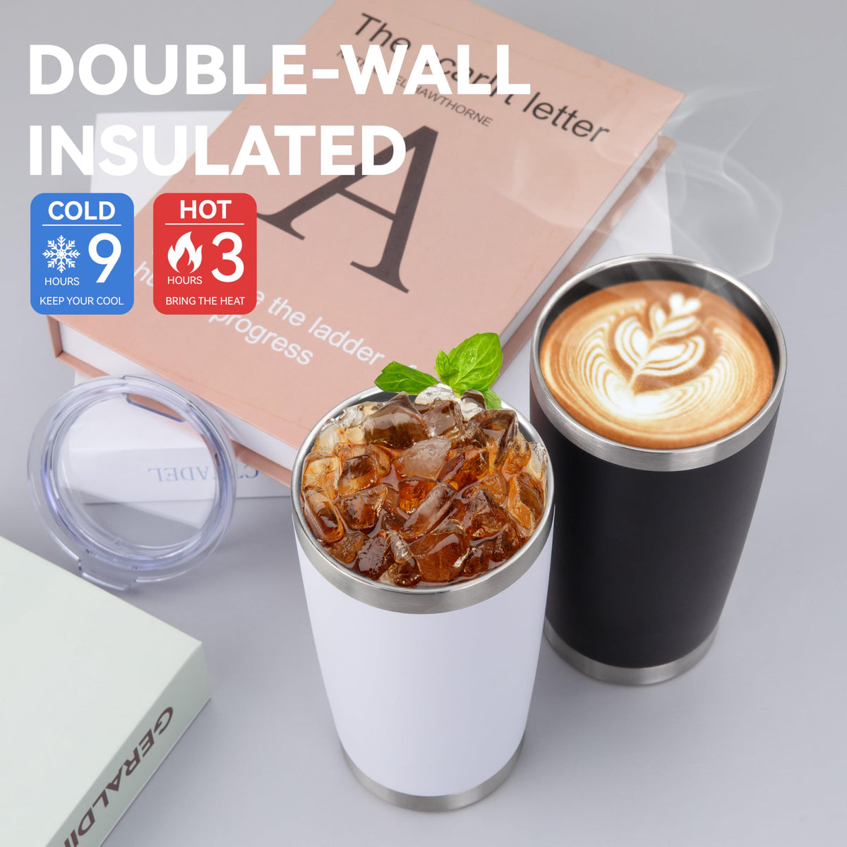 20oz Stainless Steel Tumblers Bulk (8 Count)