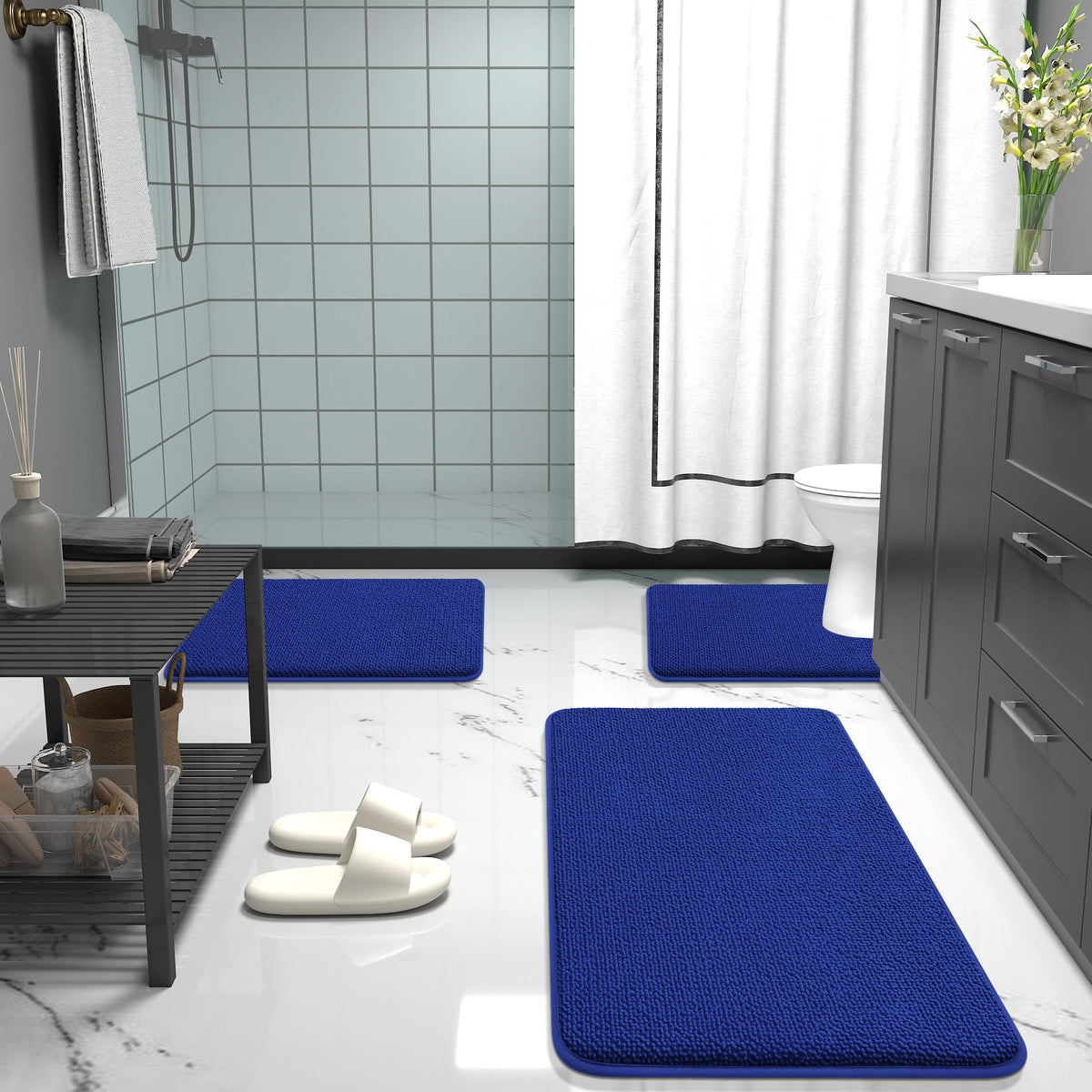 Memory Foam Small Bathroom Rug 24x16