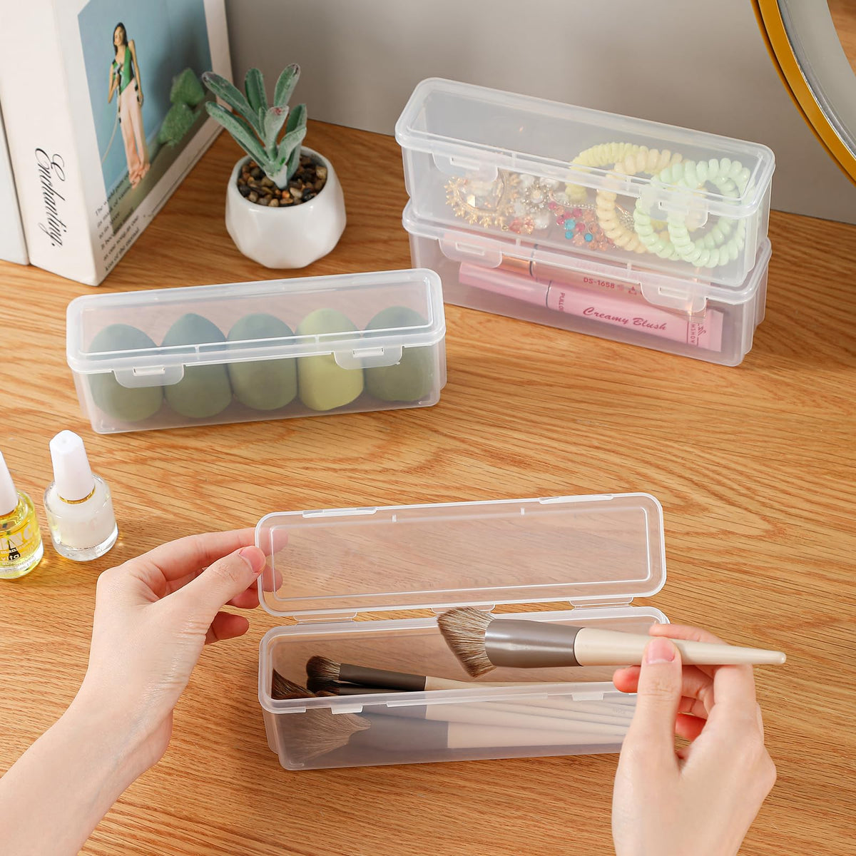 10 Pack Slim Narrow Storage Box (10 Count)