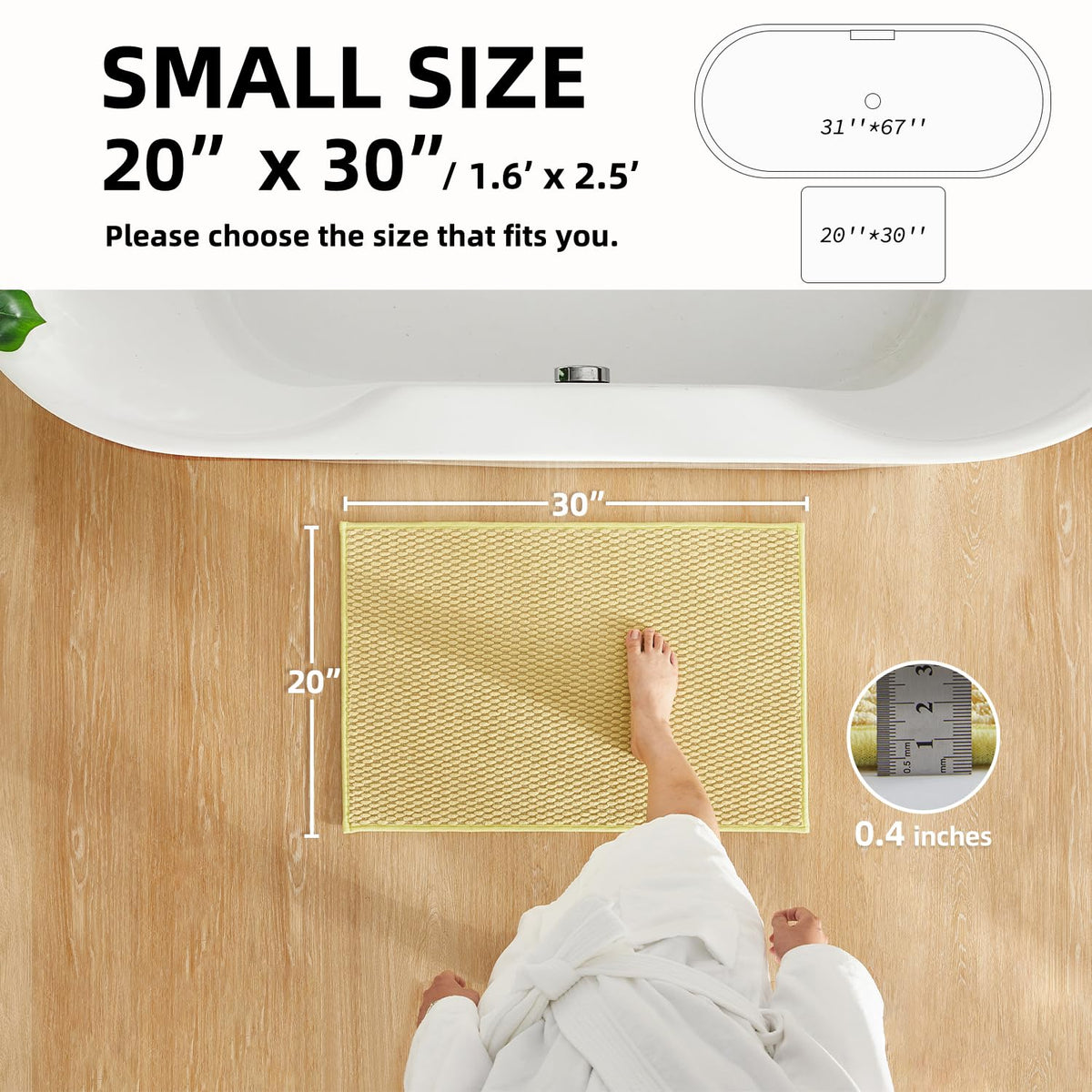 Bathroom Rugs Non Slip Washable
