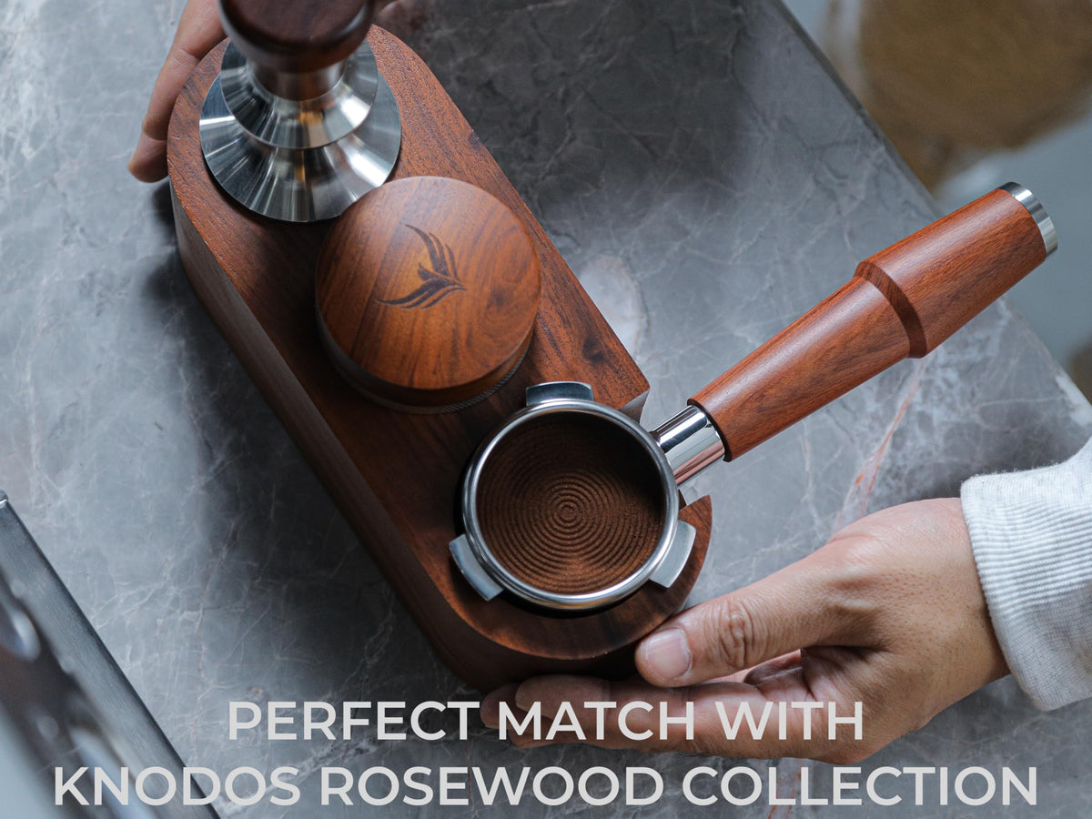 Espresso Distribution Tool 58mm Coffee Distributor Rosewood Adjustable Depth Stainless Steel Espresso Leveler Premium Espresso Machine Accessories For Coffee Bar