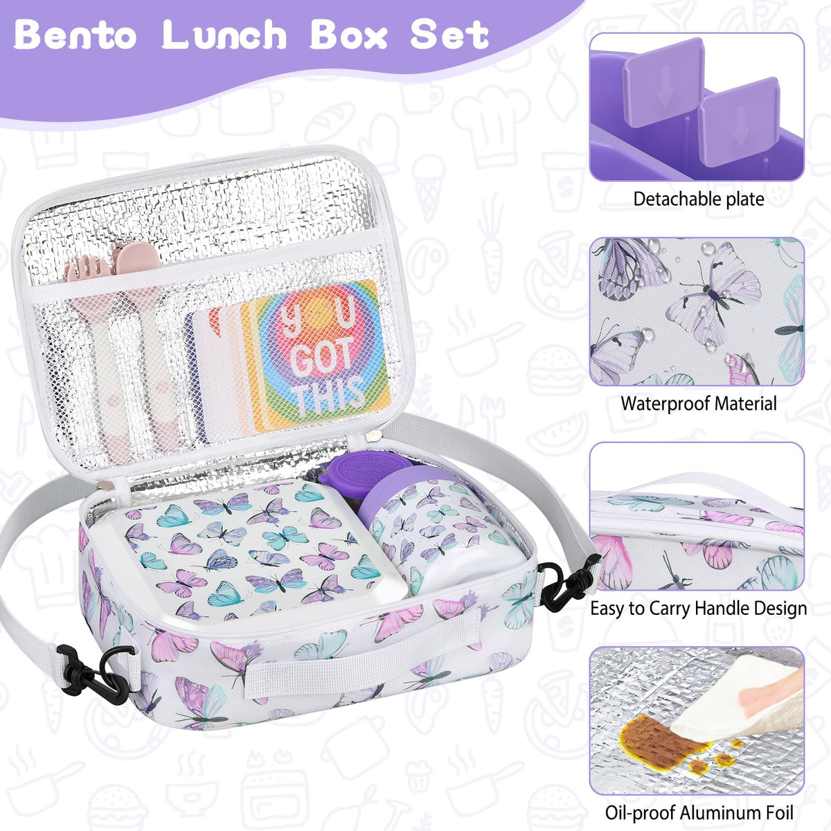 Bento Lunch Box for Kids with 12oz Soup Thermo Leak (6 Count)