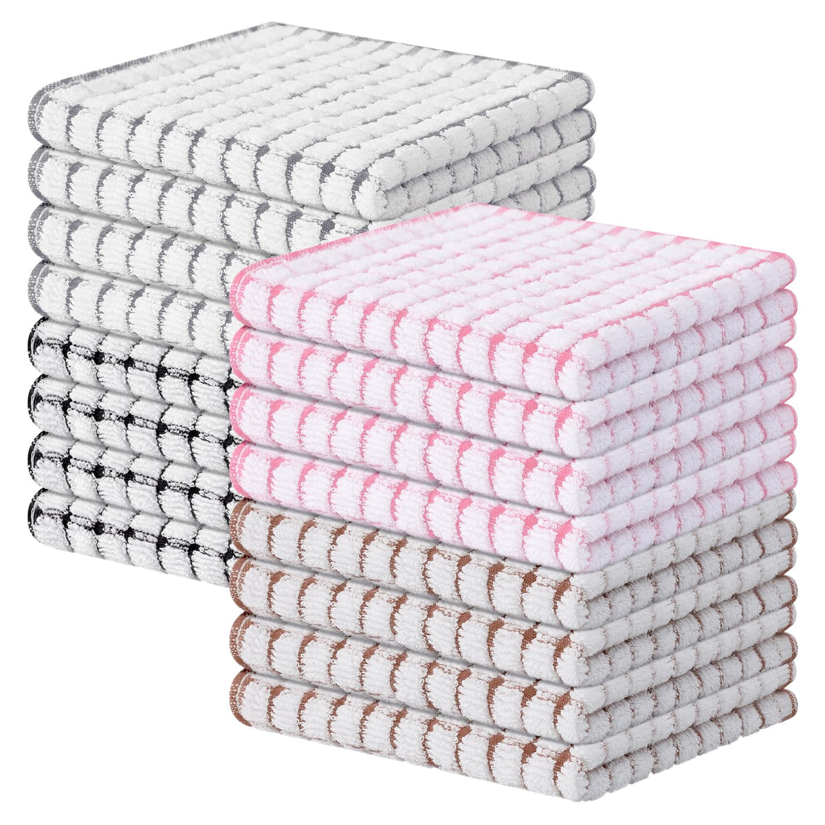 Cotton 16 Pack Terry Kitchen Dish Cloths (16 Count)