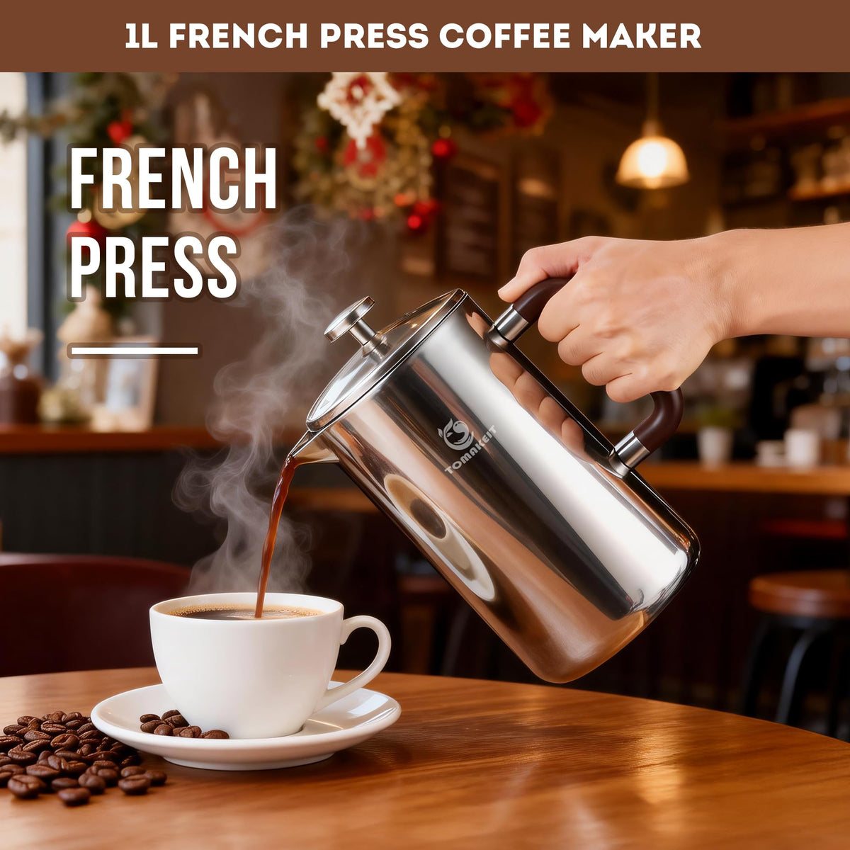 1L 34 Oz French Press Coffee Maker