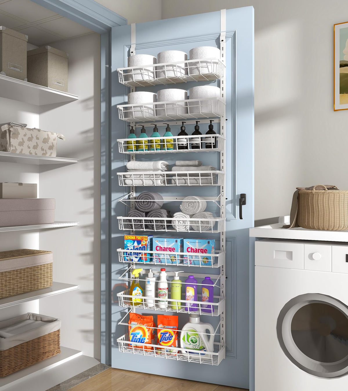 Over The Door Pantry Organizer (8 Count)