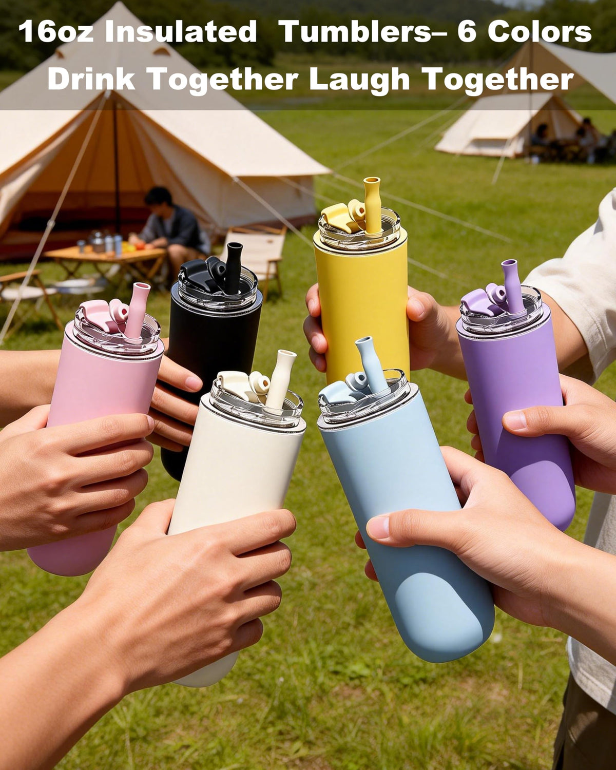 6 Pack 16 oz Insulated Coffee Tumblers (6 Count)