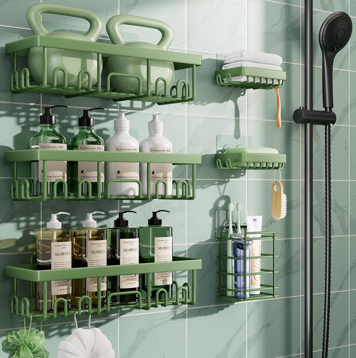 Rustproof & Waterproof Shower Caddy 6 (6 Count)