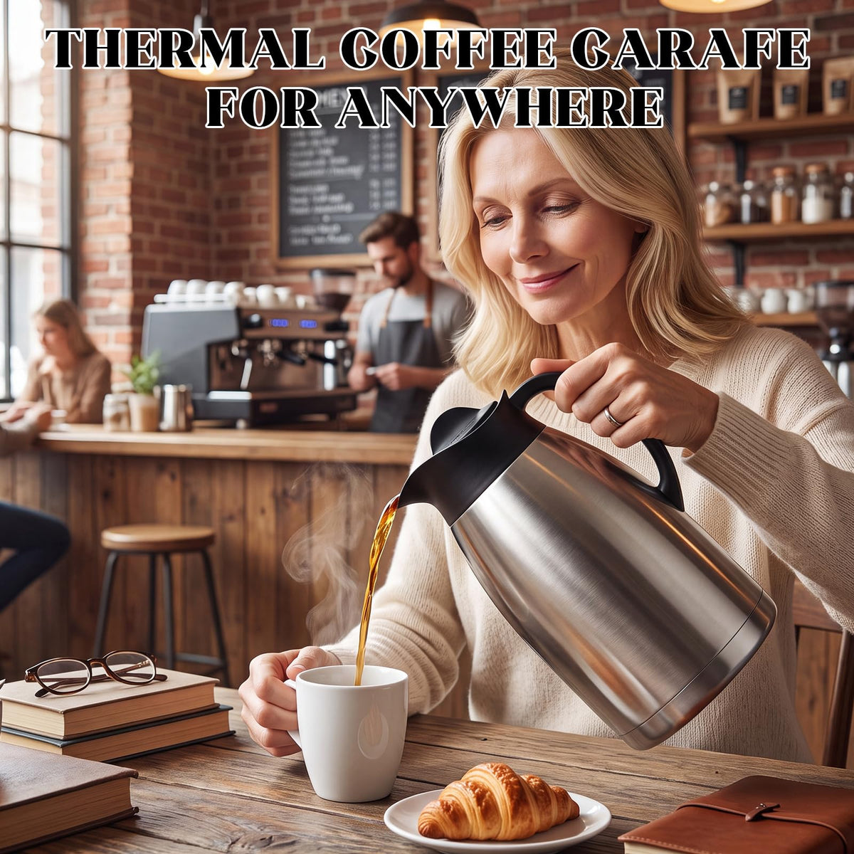 4L 135oz Large Thermal Coffee Carafe for Keeping Hot