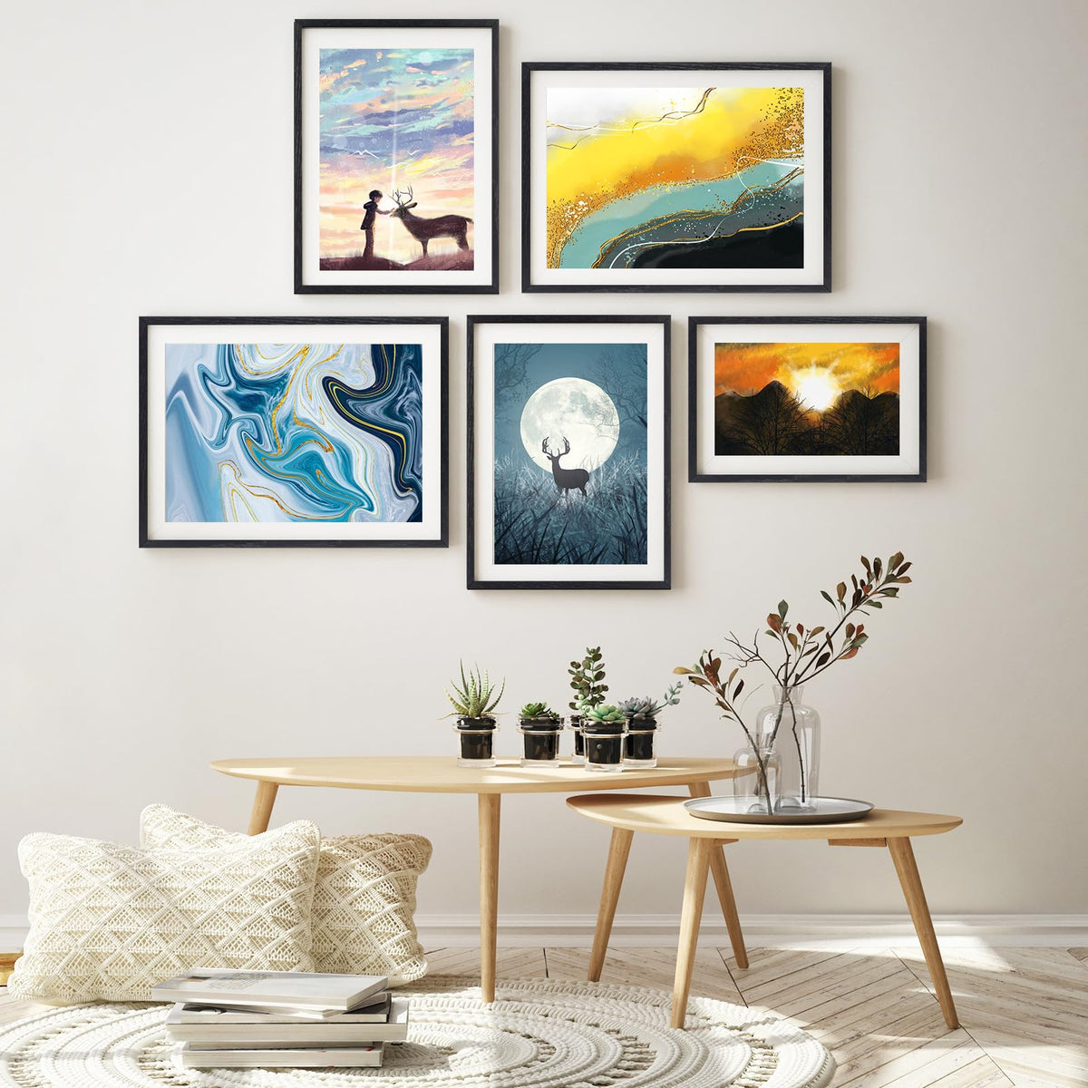 8x10 Solid Oak Wood Picture Frames