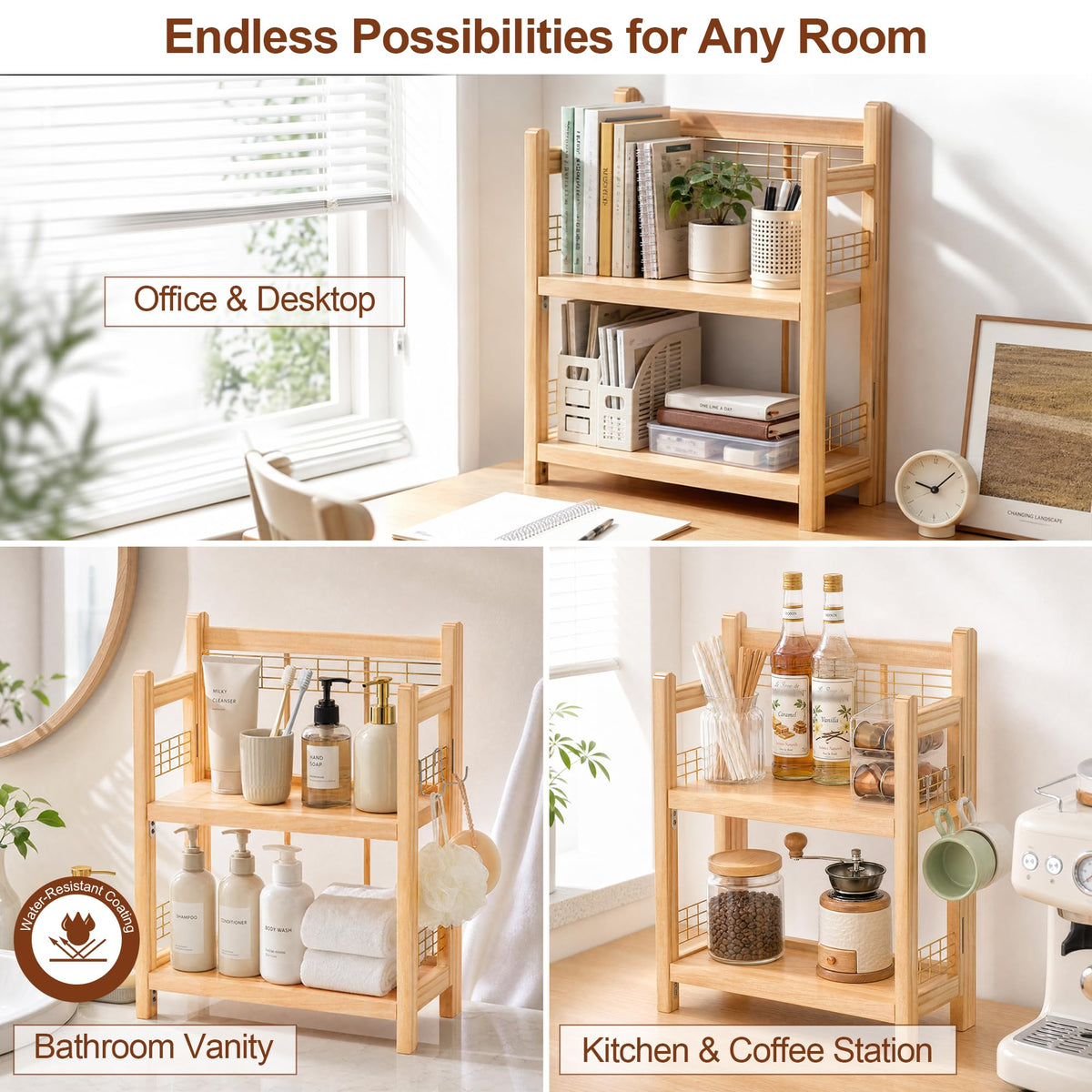 No Assembly Coffee Bar Organizer