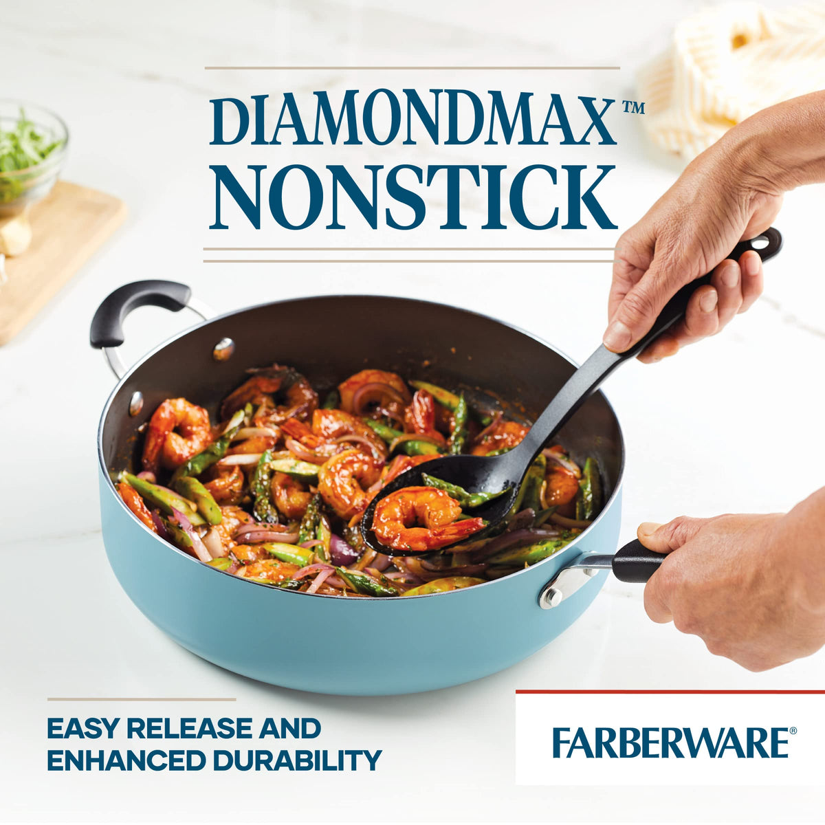 Cookstart DiamondMax Nonstick Jumbo Cooker with Lid and Helper Handle