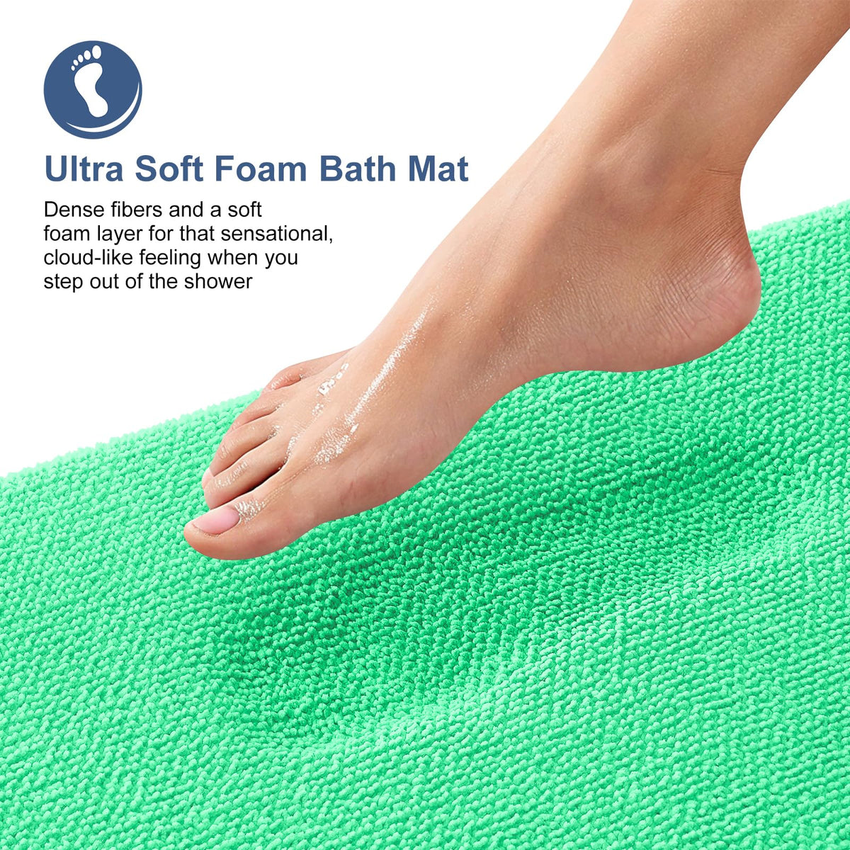 Memory Foam Small Bathroom Rug 24x16