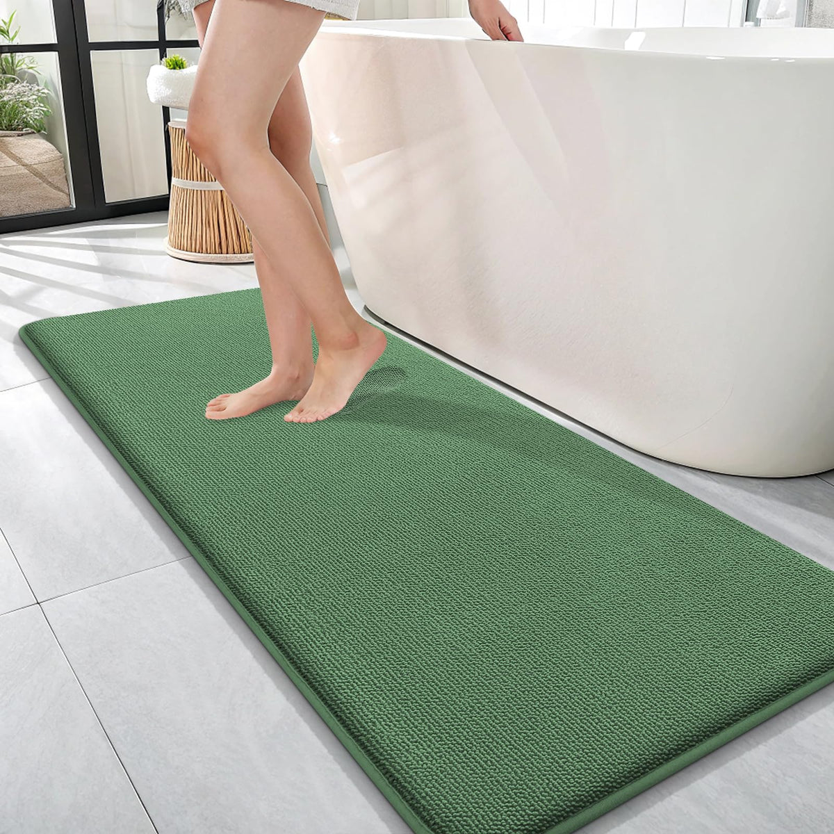 Memory Foam Bathroom Runner Rugs 47x17