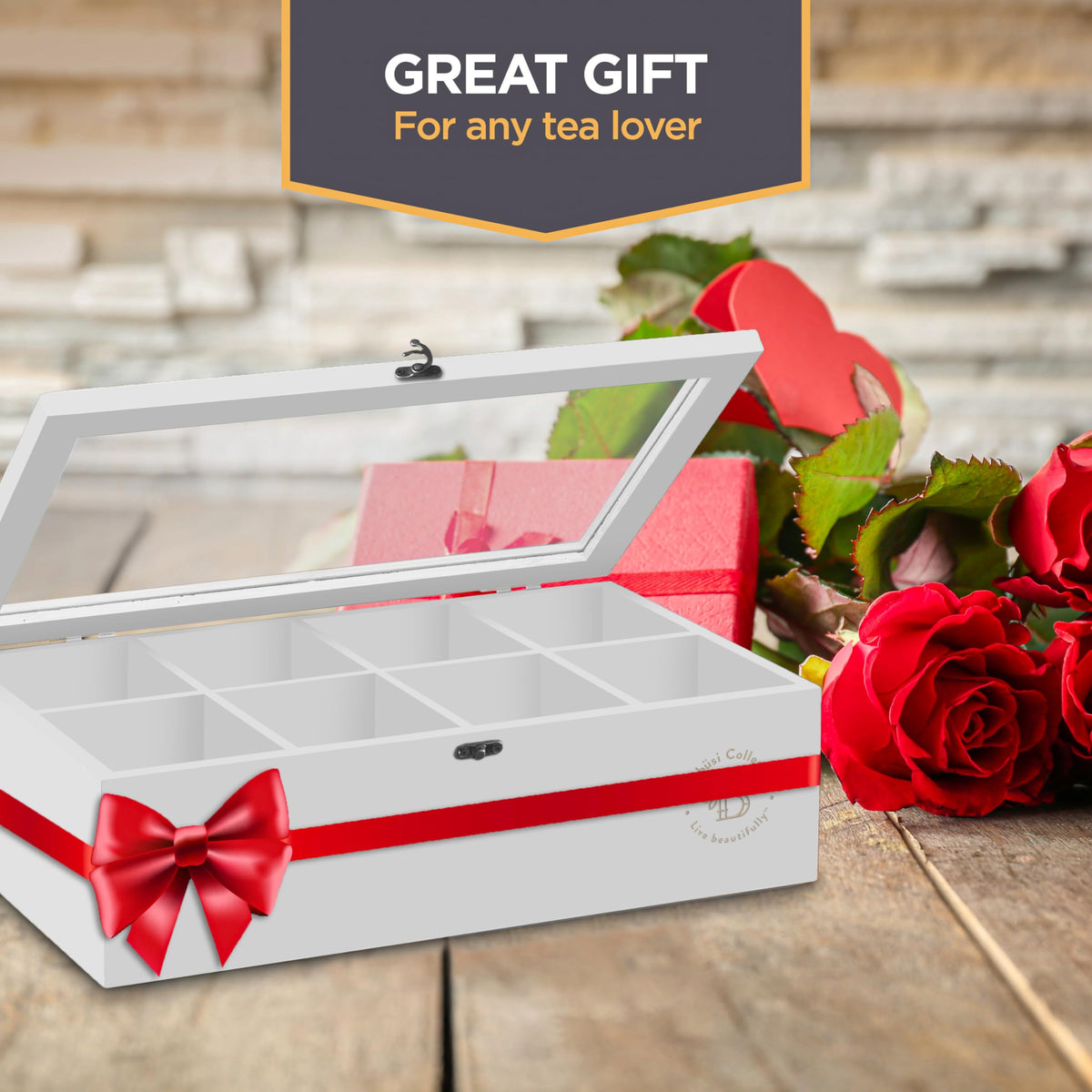 Tea Bag Organizer with Drawer