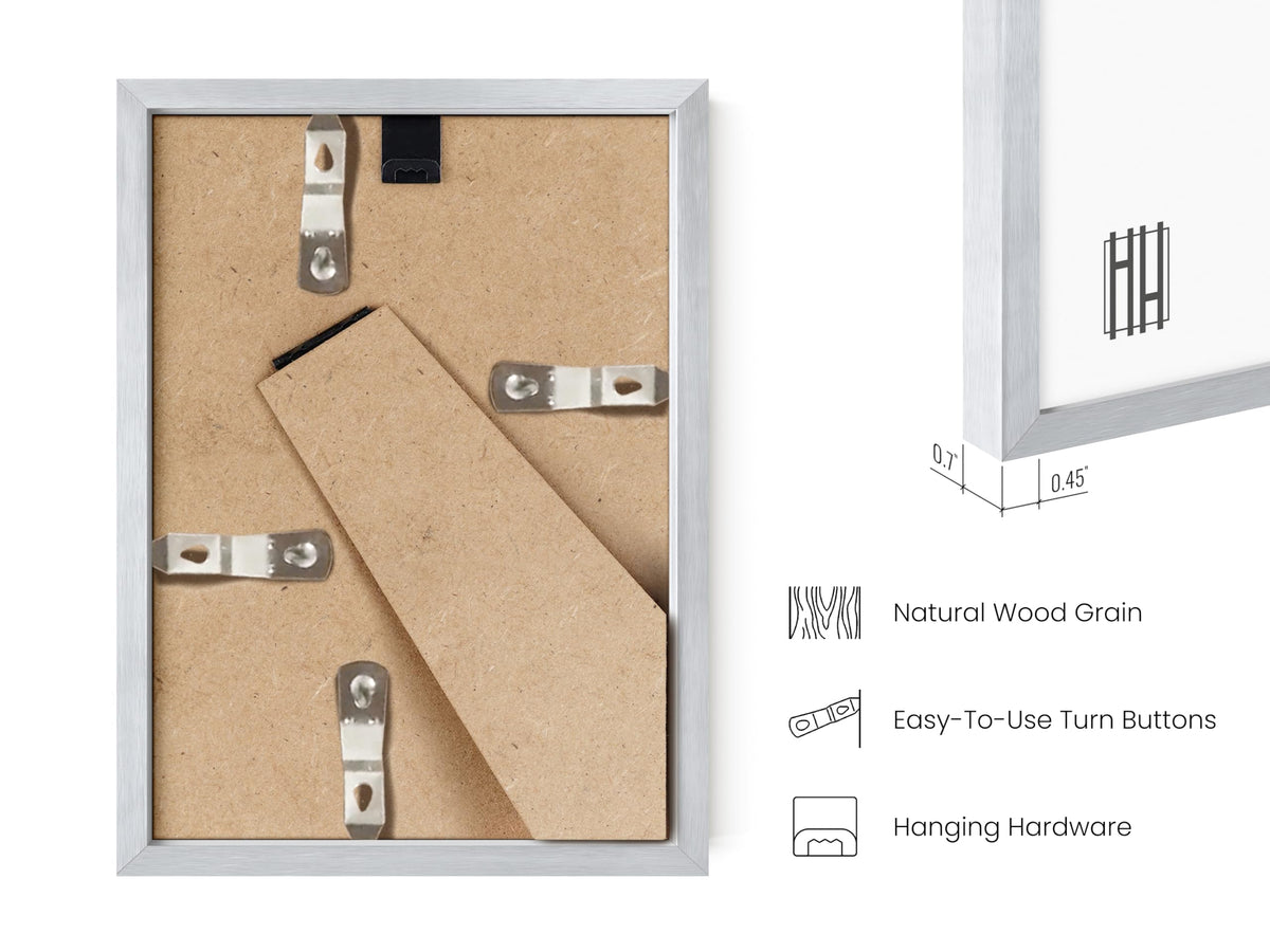 5x7 Silver Metal Picture Frames (4 Count)