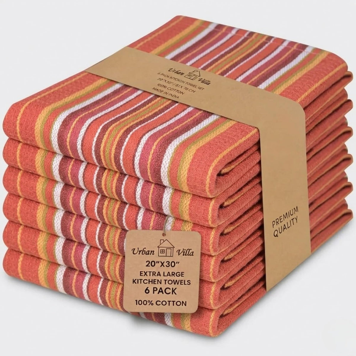 Kitchen Towels Cotton Dish Towels 20”x30” (6 Count)