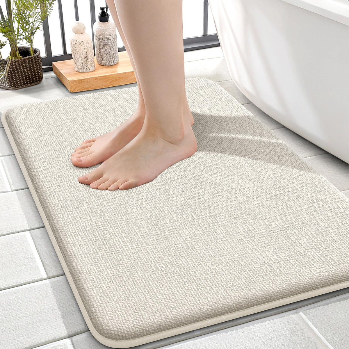 Memory Foam Small Bathroom Rugs 24x16