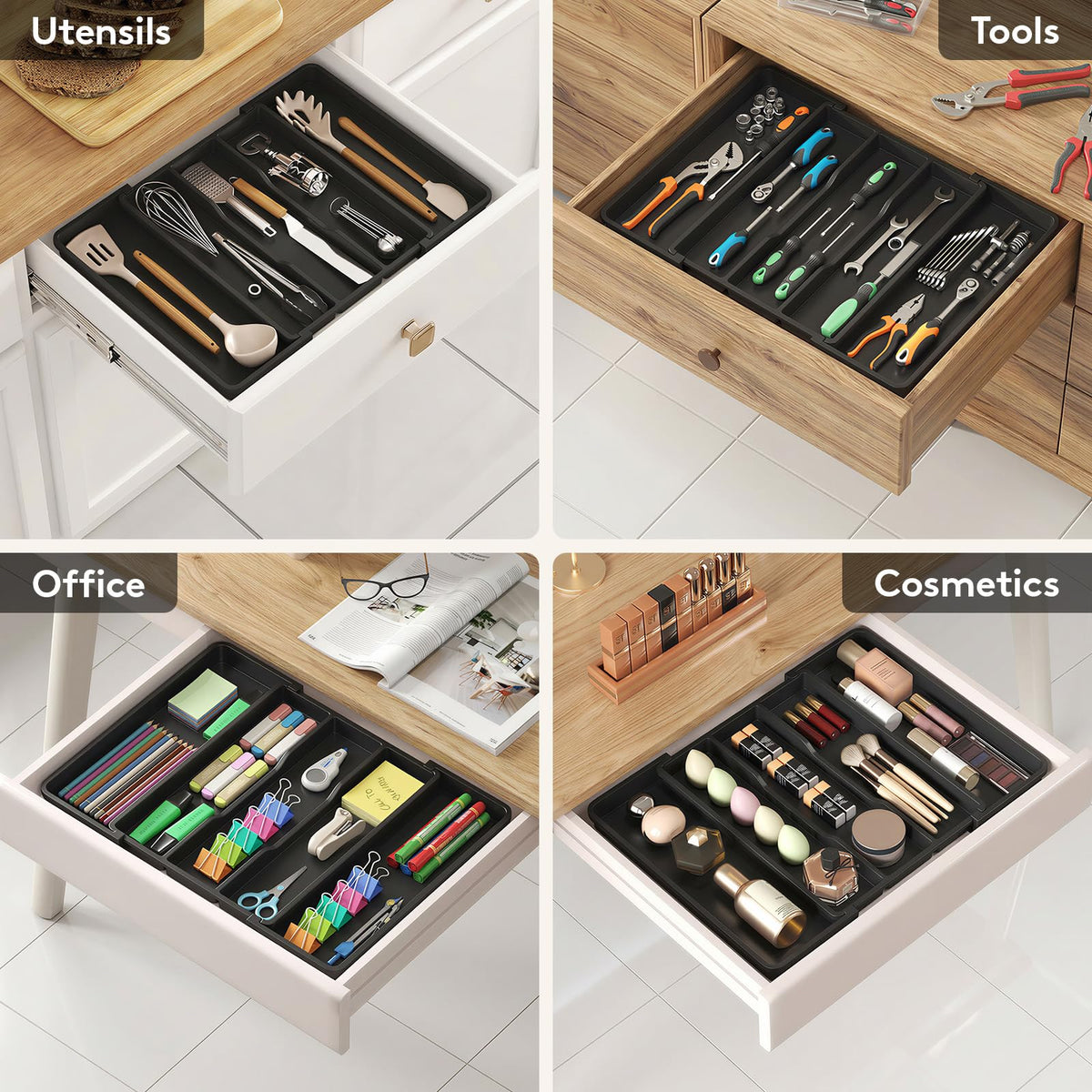 Utensil Organizer for Kitchen Drawers