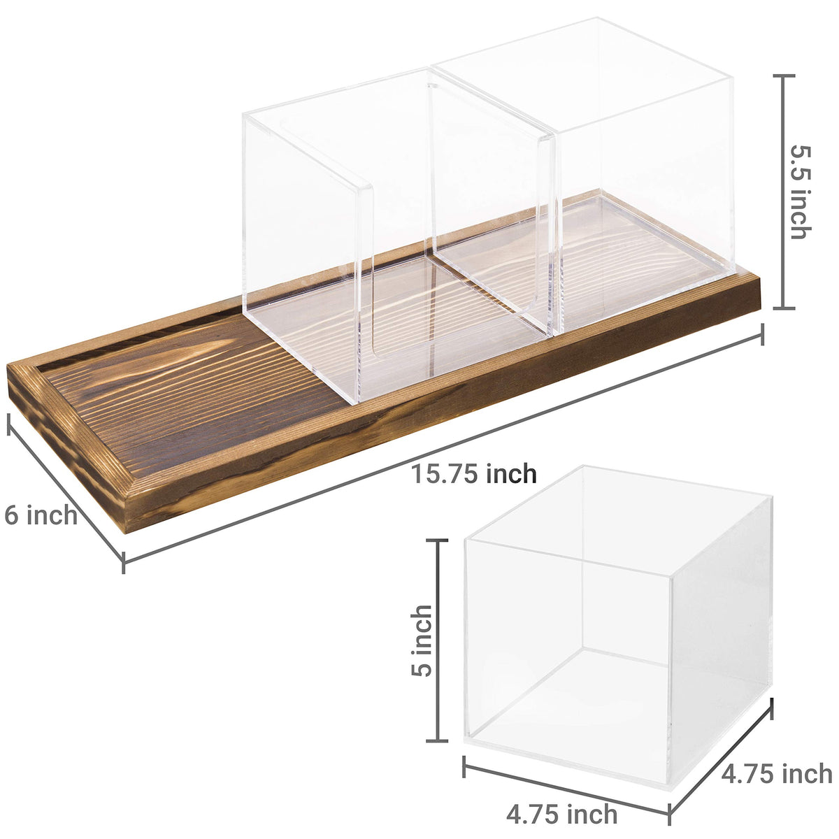 Coffee & Tea Station Organizer with Acrylic Compartments