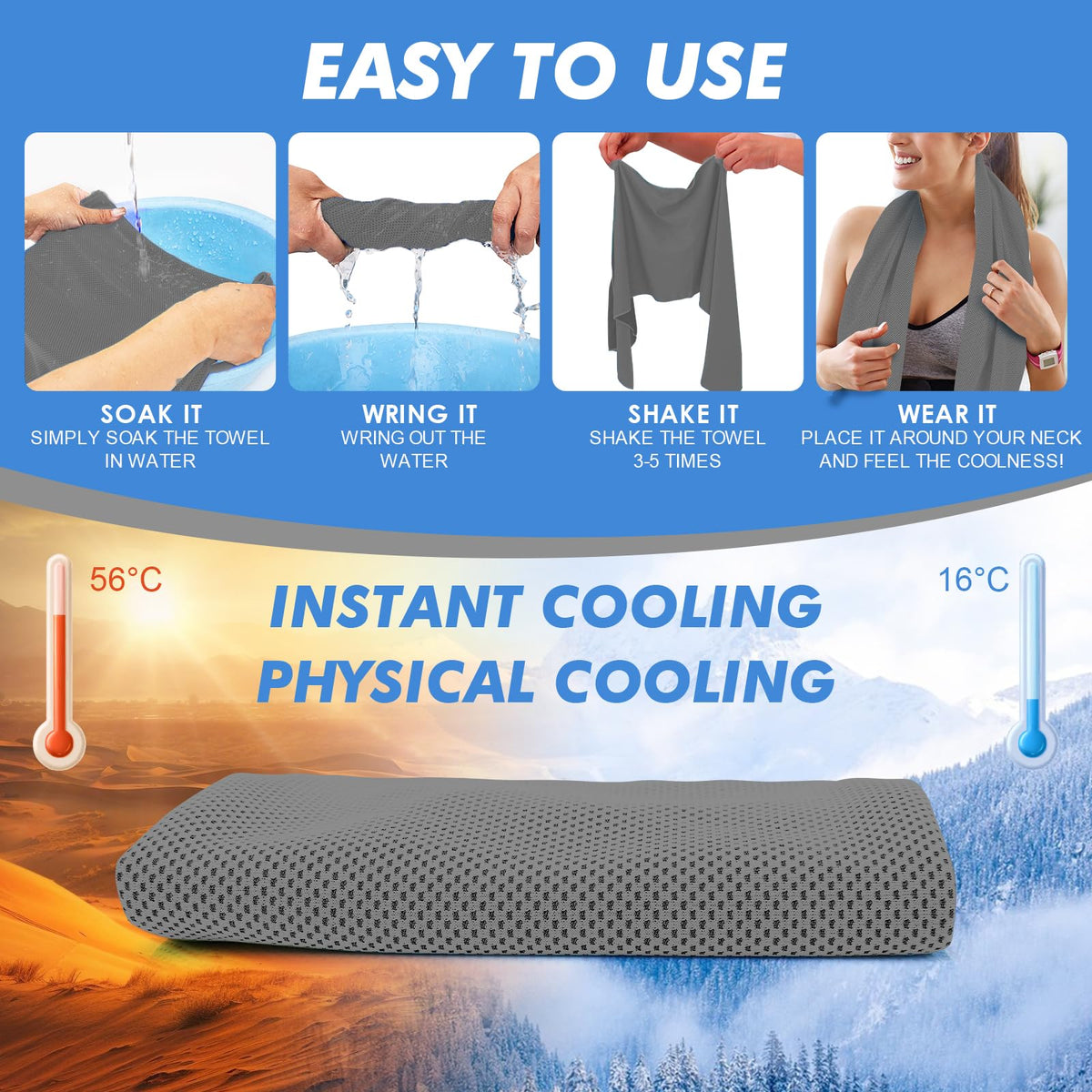 8 Pack Cooling Towels (8 Count)