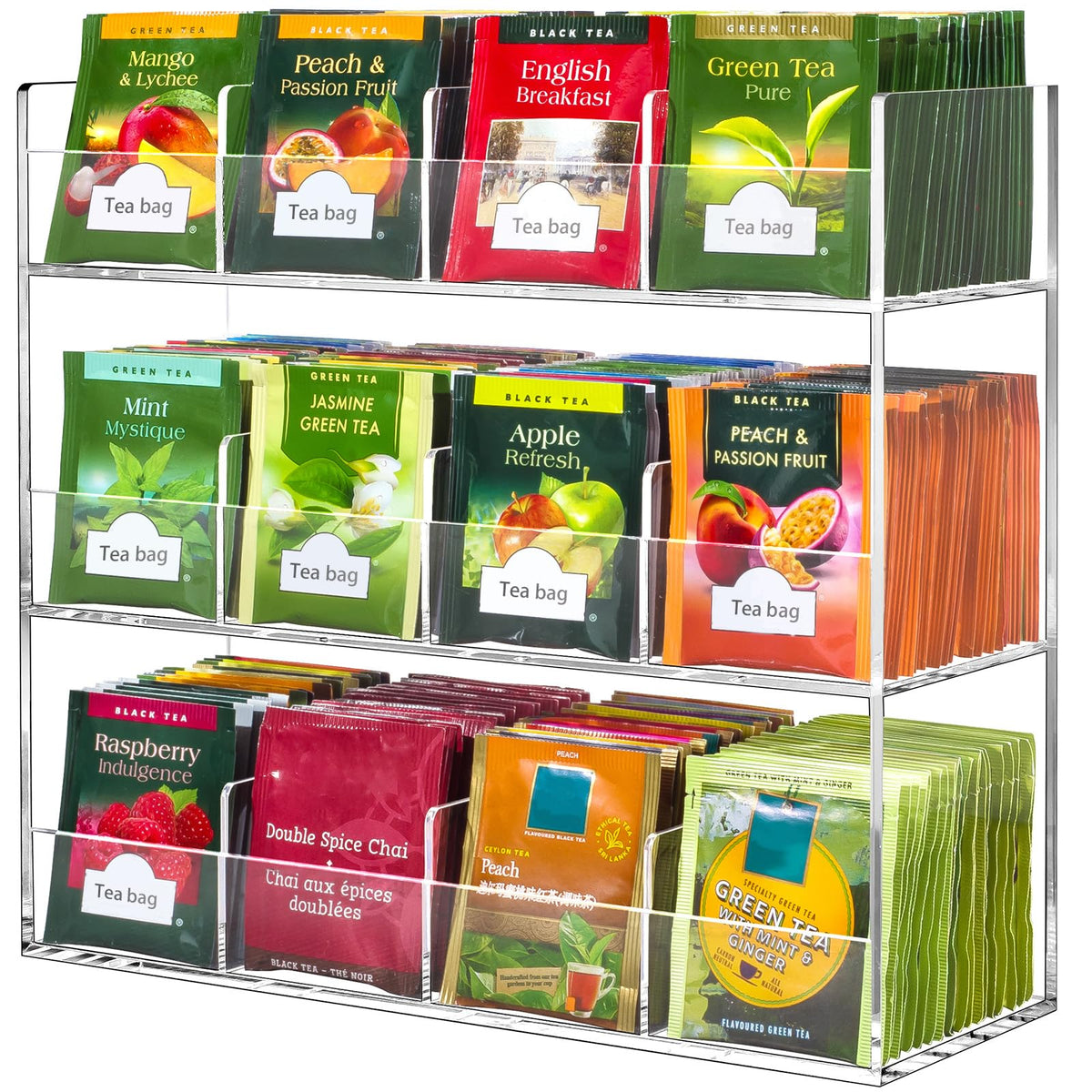 Acrylic Tea Bag Organizer for 216 Tea Packets