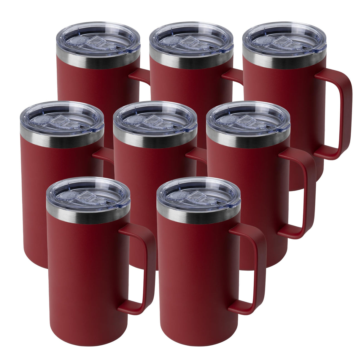 24oz Mug with Handle and Lid (8 Count)