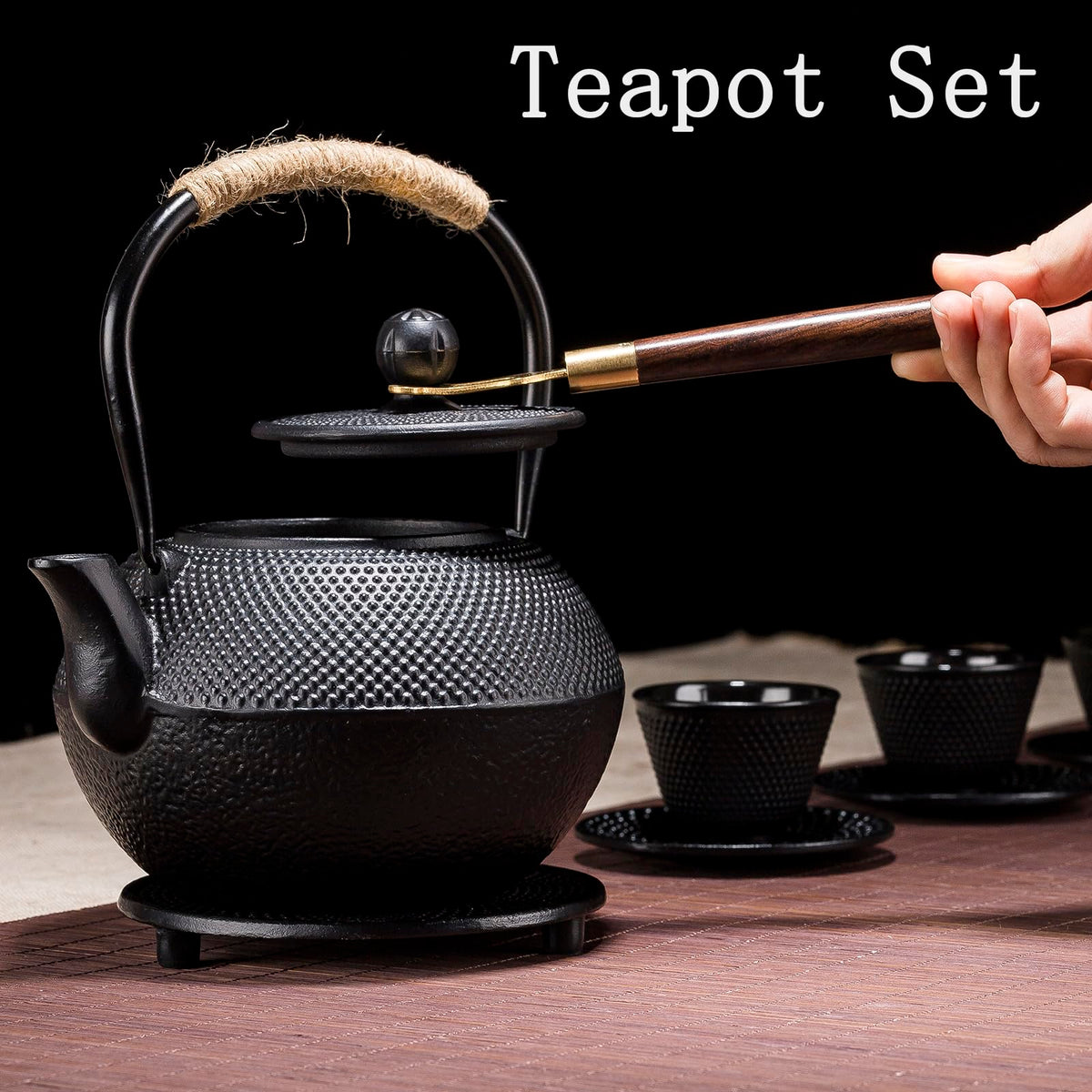 40.6 fl oz Cast Iron Teapot Set
