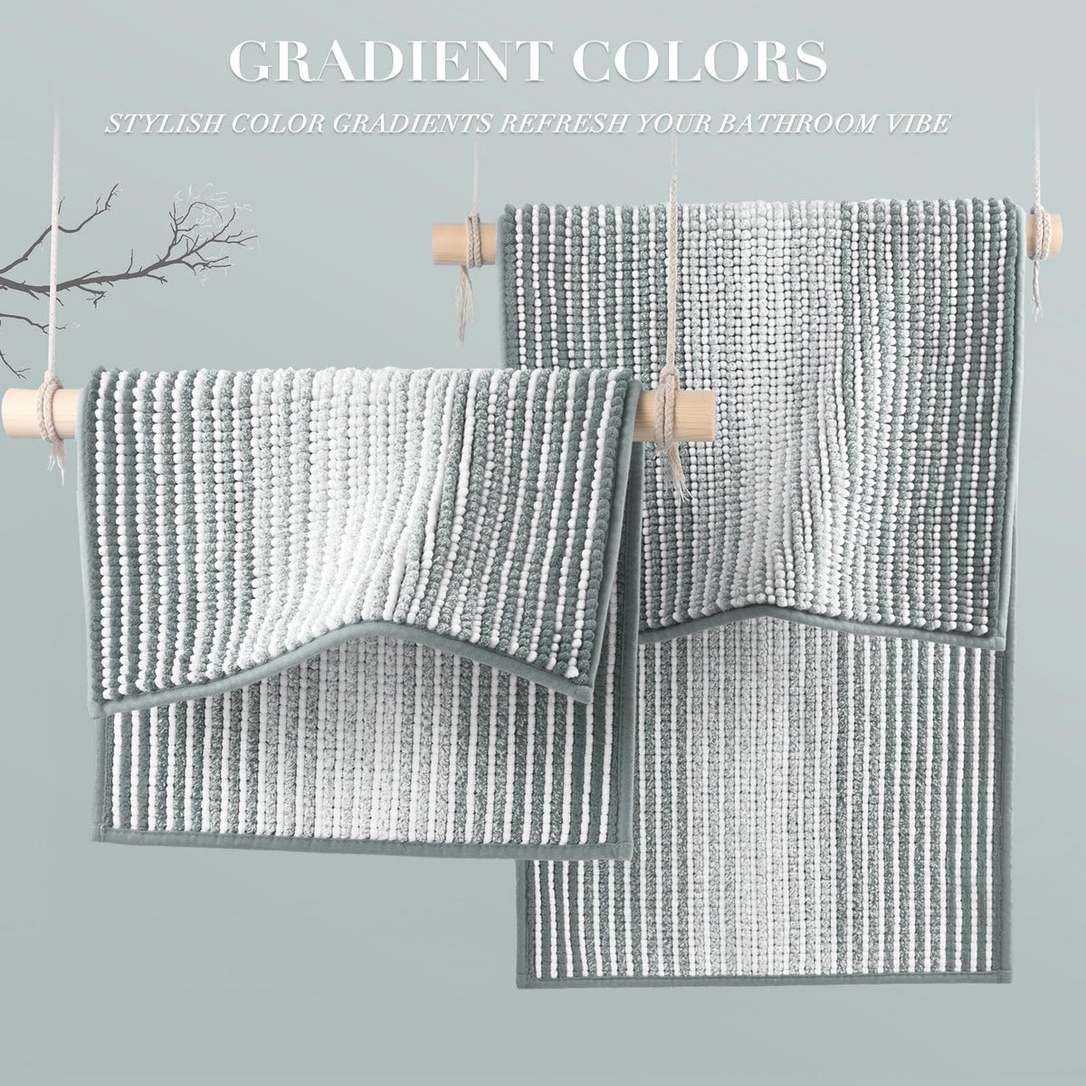 Bathroom Rugs Sets 2 Piece (15.93 Sq Ft)