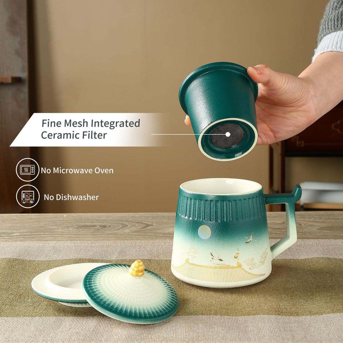 Loose Leaf Tea Cup with Infuser and Lid